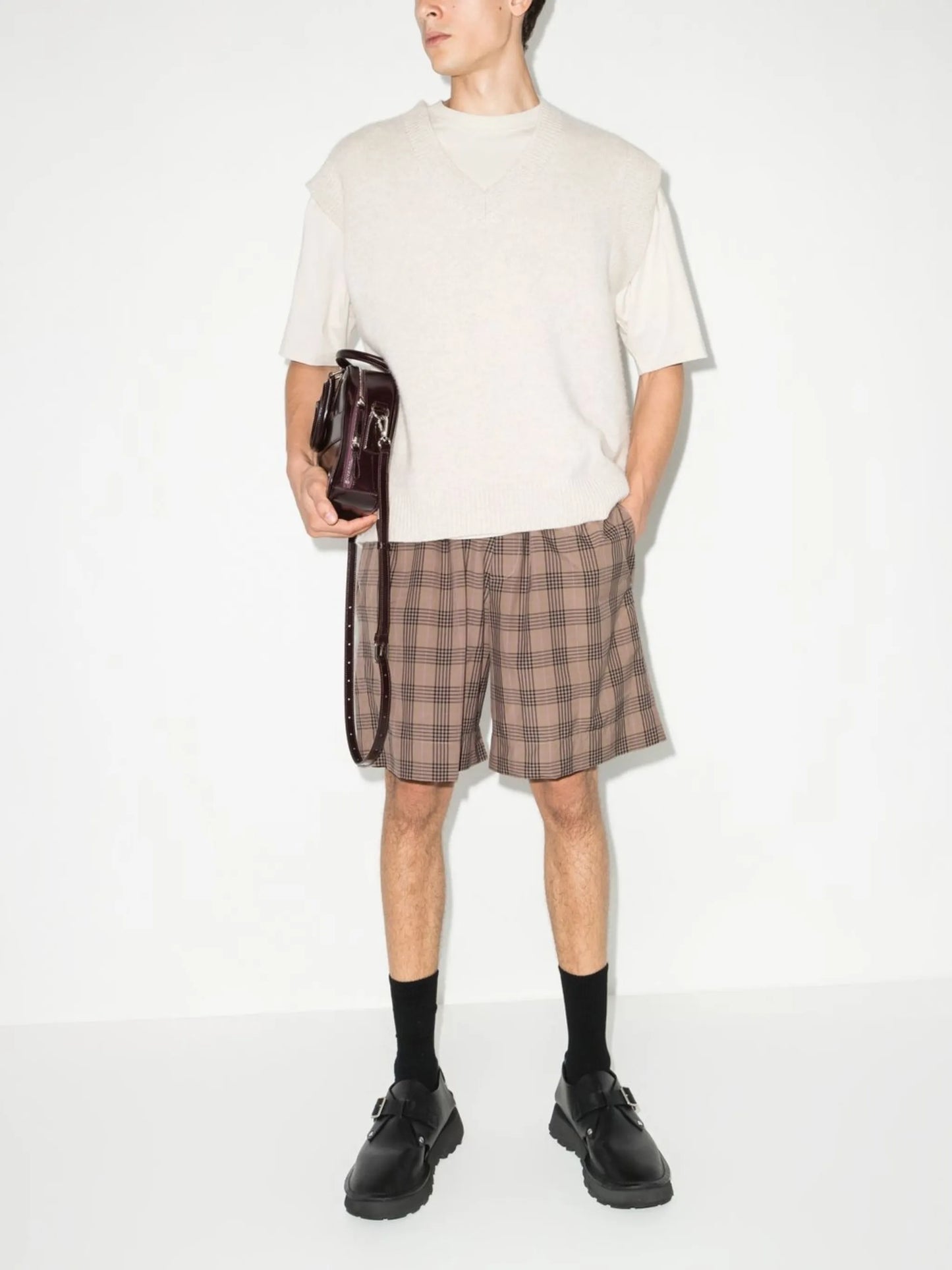 Kite check-print shorts