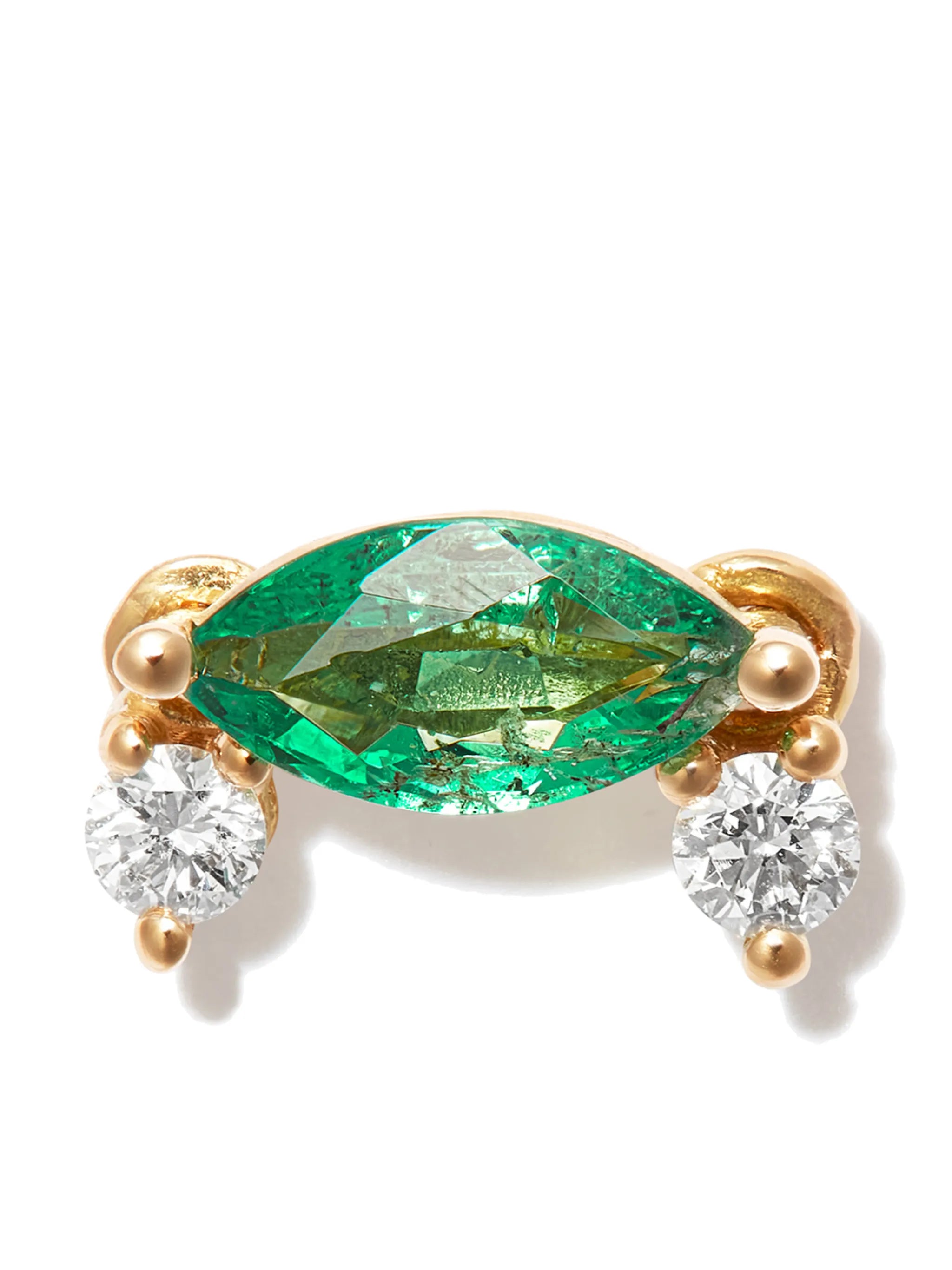 18kt yellow gold Dancing Diamonds single stud earring