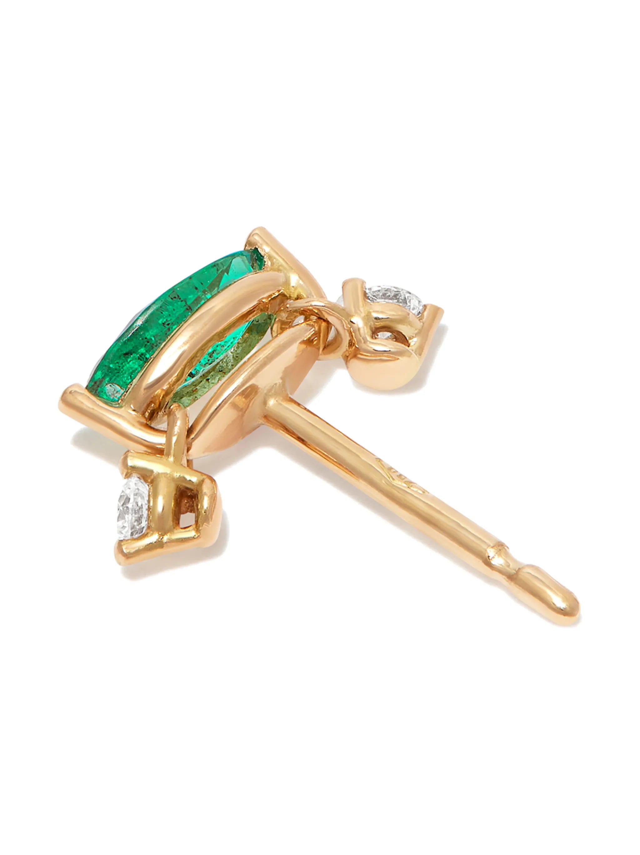 18kt yellow gold Dancing Diamonds single stud earring