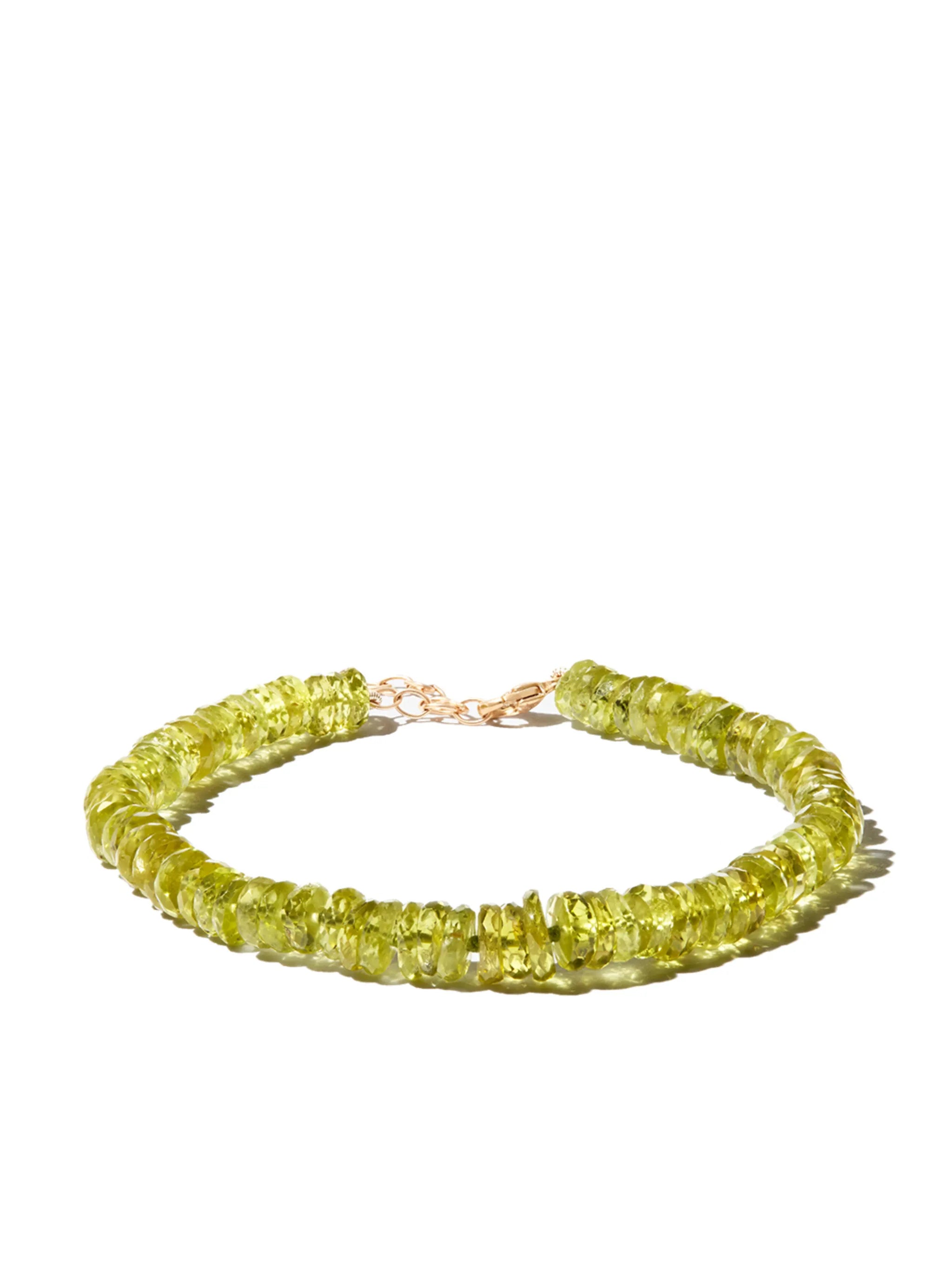 14kt yellow gold peridot bracelet