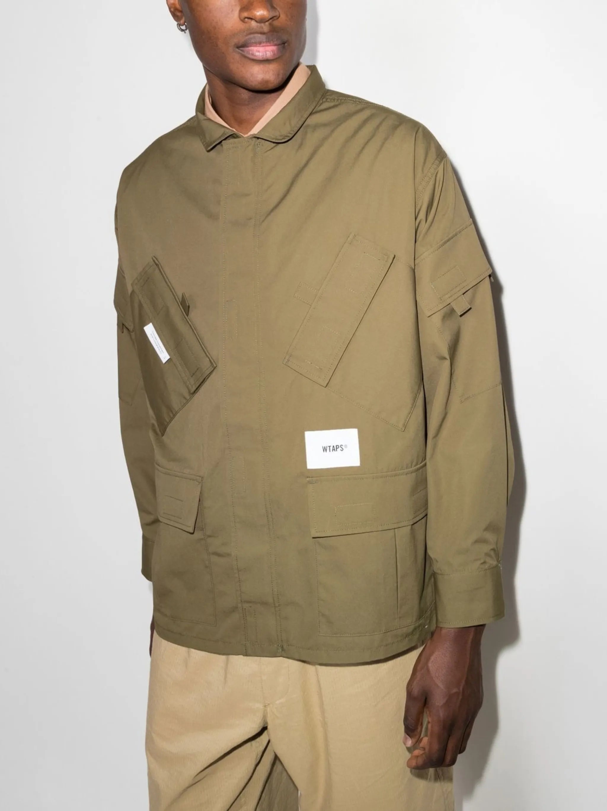 funnel neck zip-up jacket