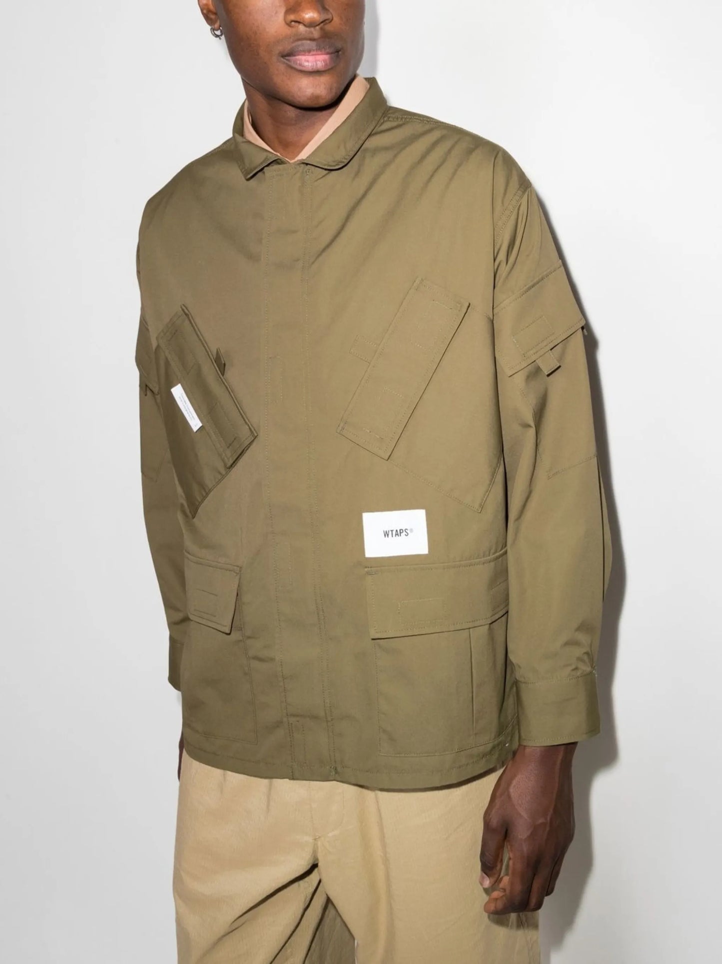 funnel neck zip-up jacket