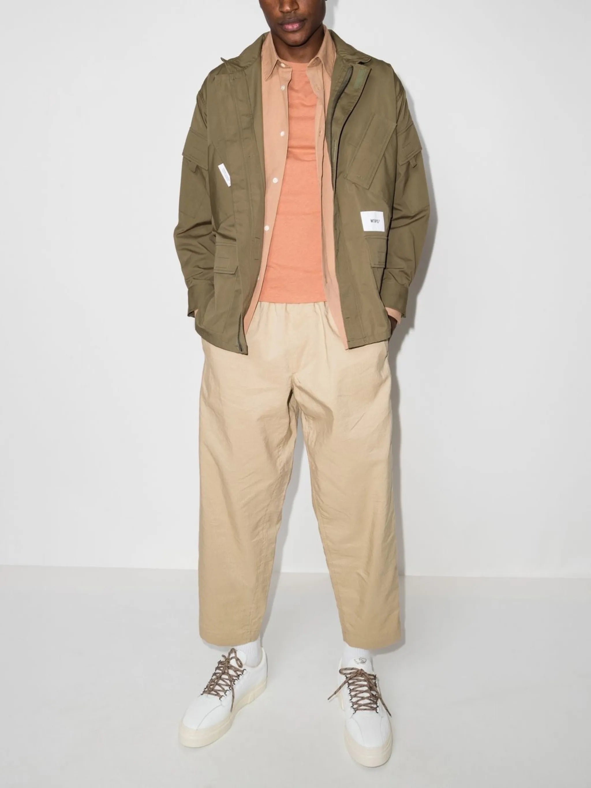 funnel neck zip-up jacket