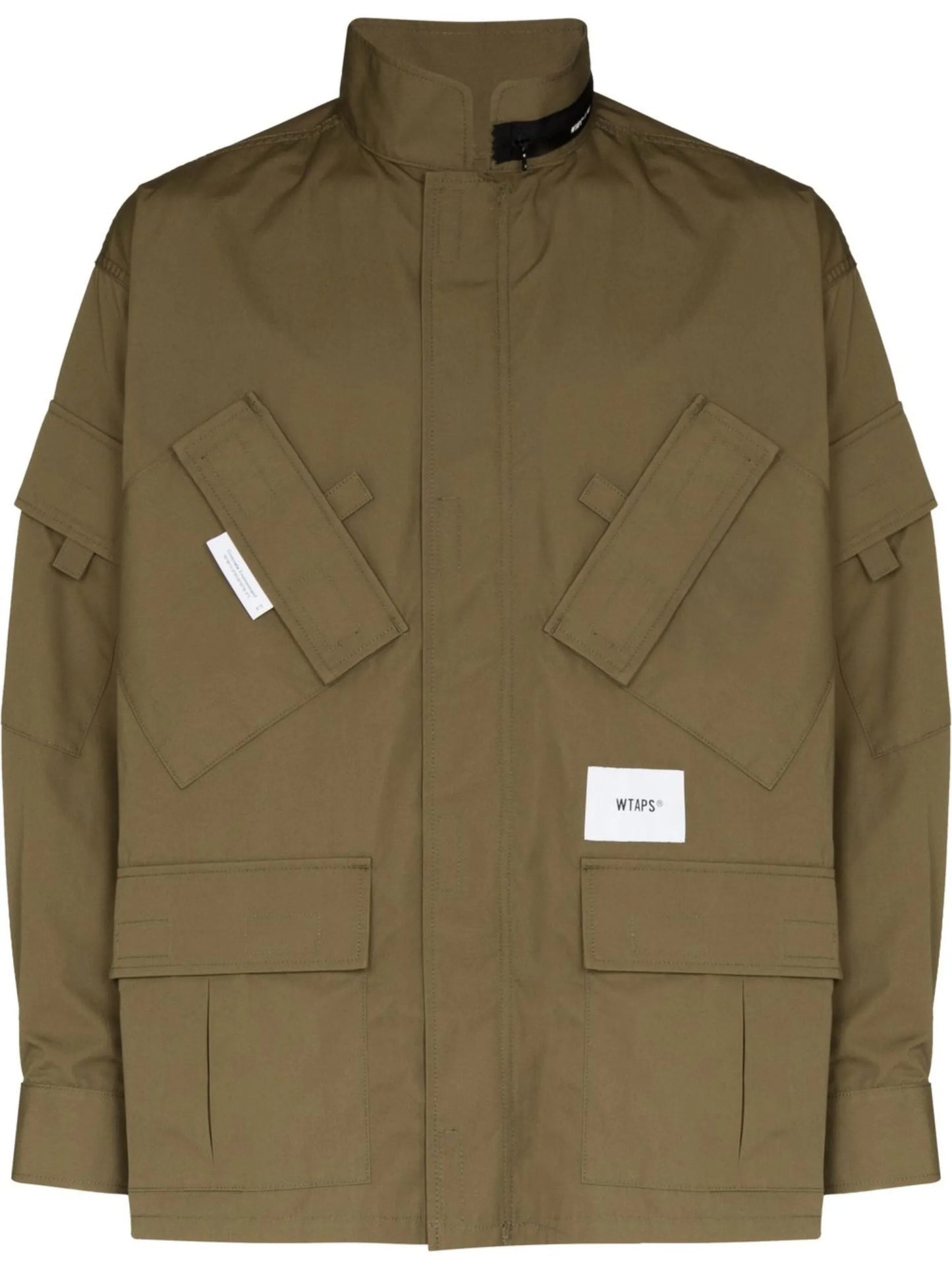 funnel neck zip-up jacket