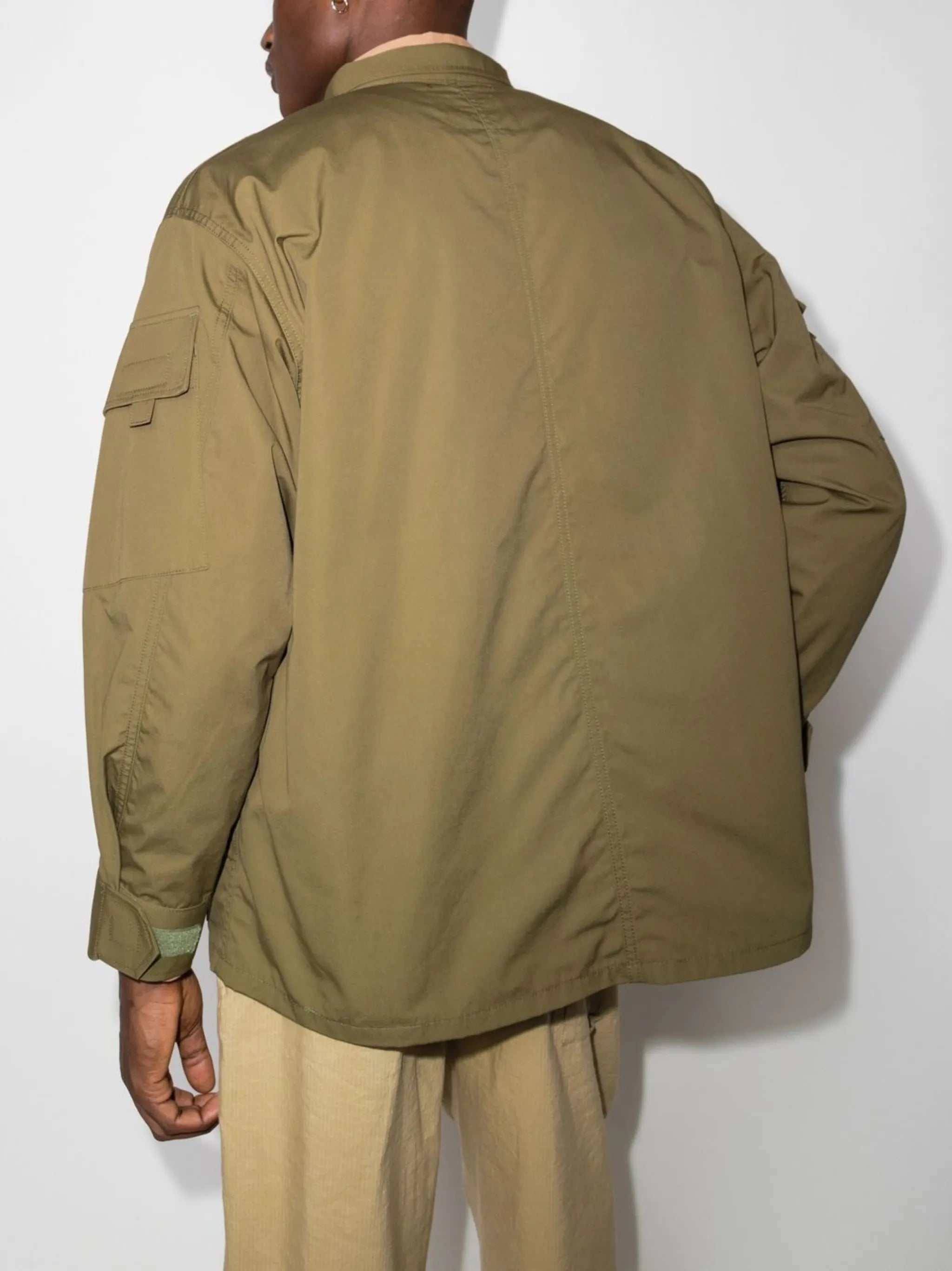 funnel neck zip-up jacket