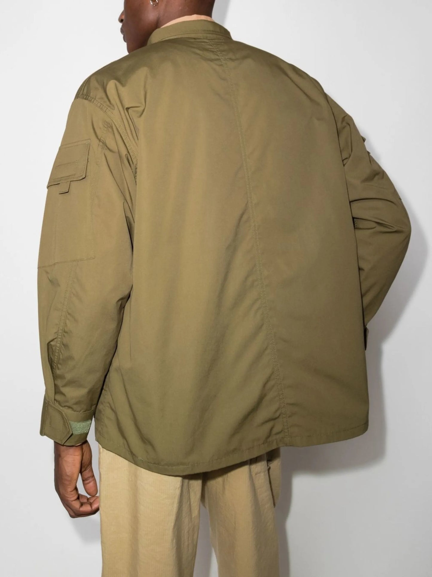 funnel neck zip-up jacket