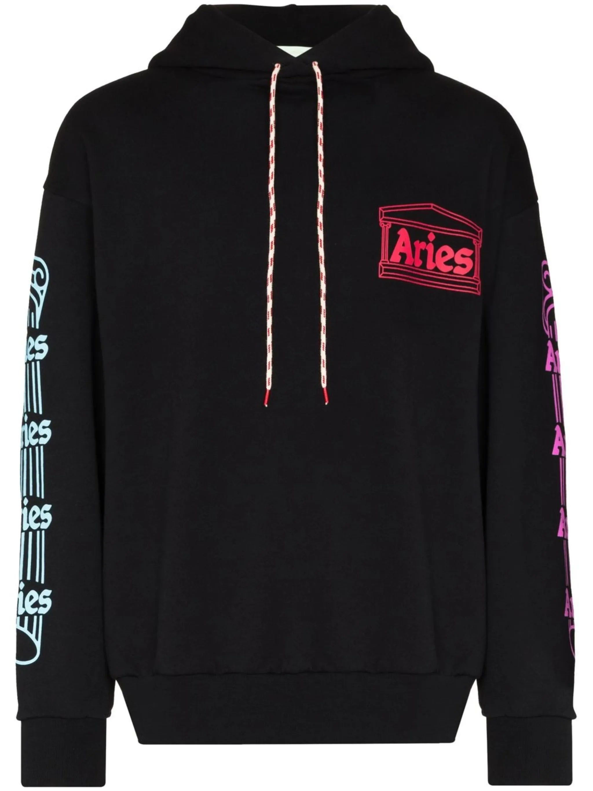 logo-print drawstring hoodie