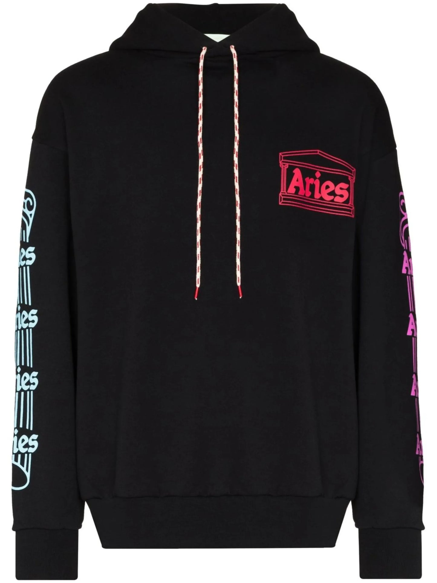 logo-print drawstring hoodie