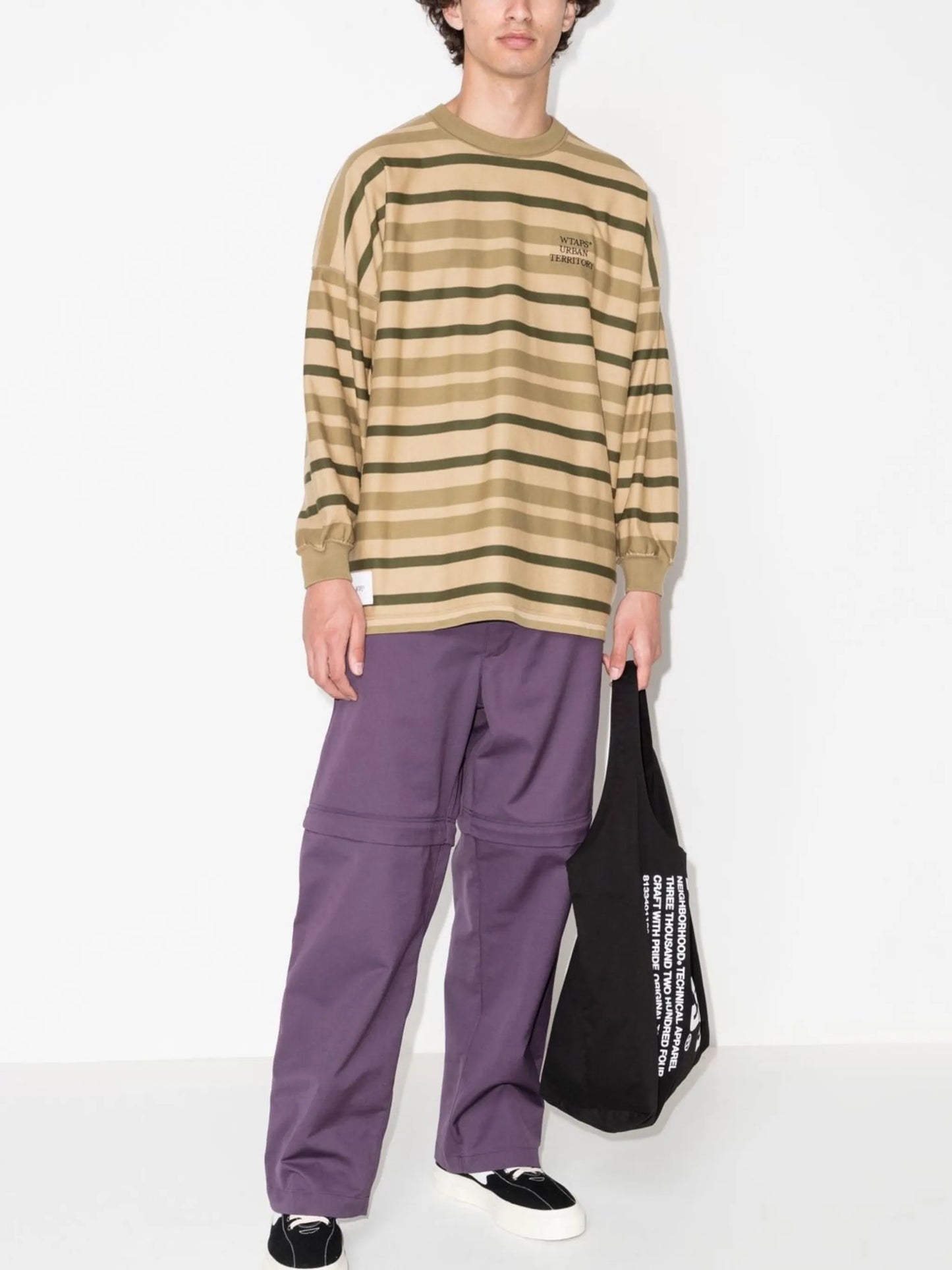 striped oversized sweatshirt