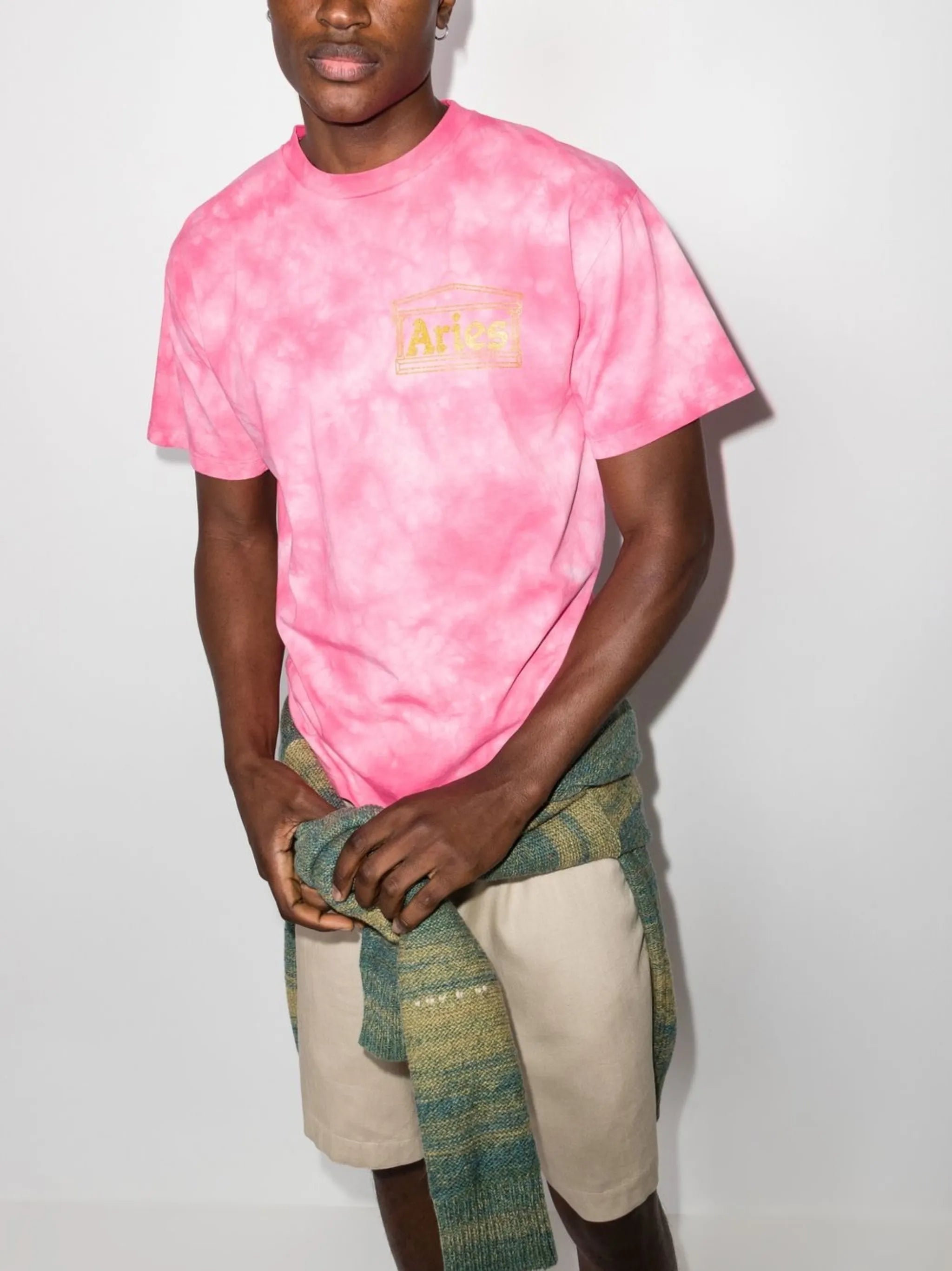 tie-dye print logo T-shirt
