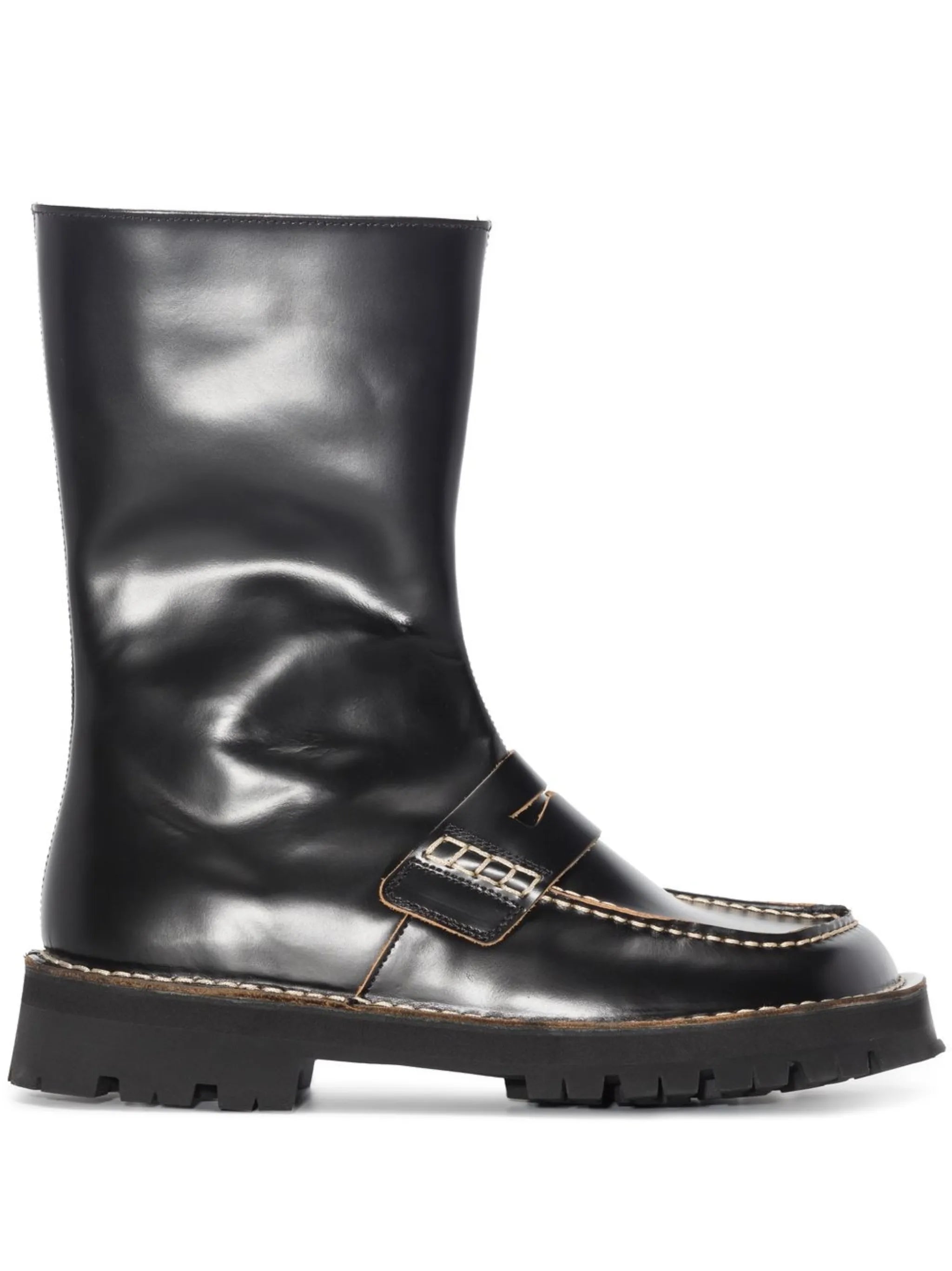 chunky zip-up boots