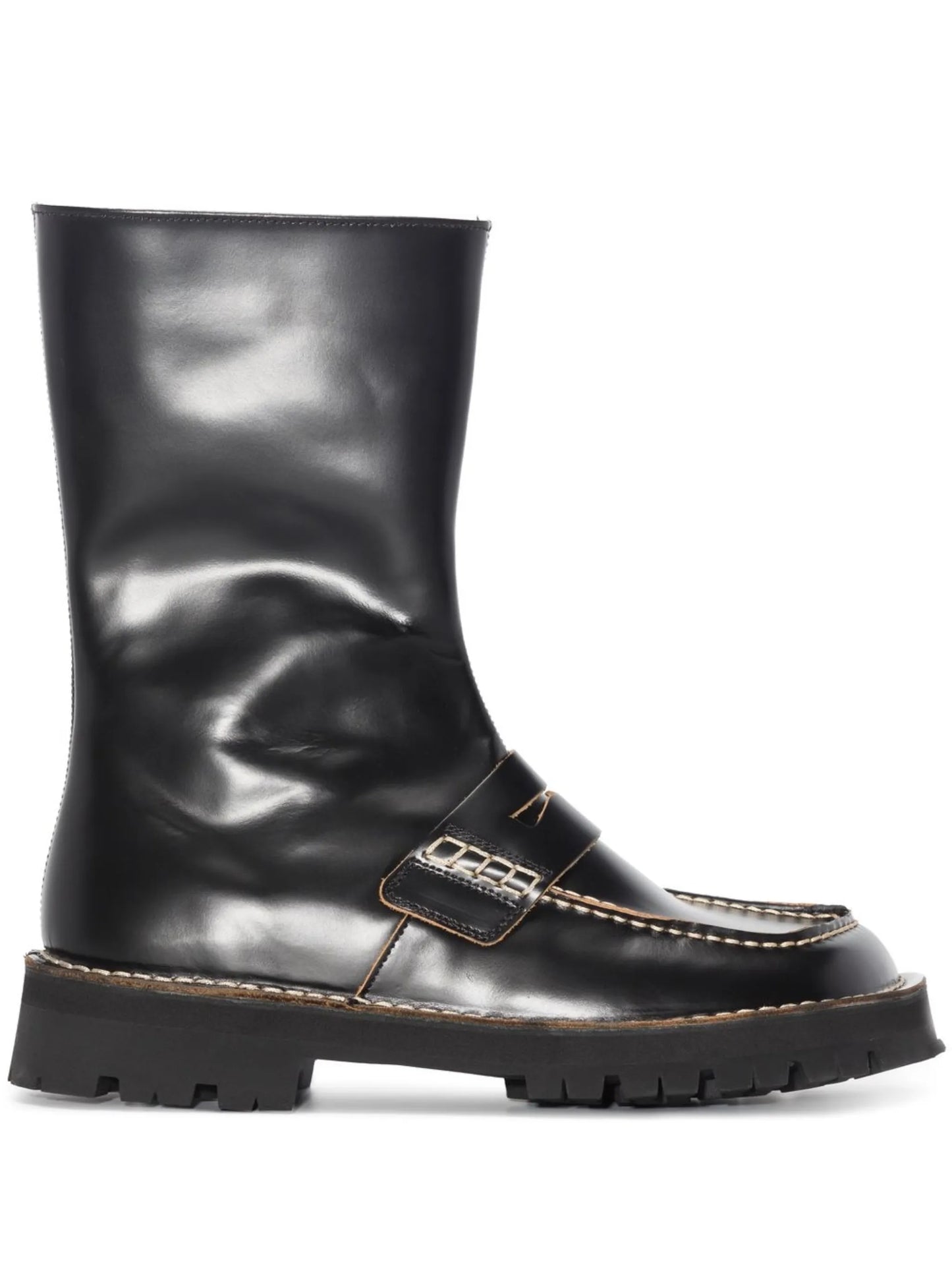 chunky zip-up boots