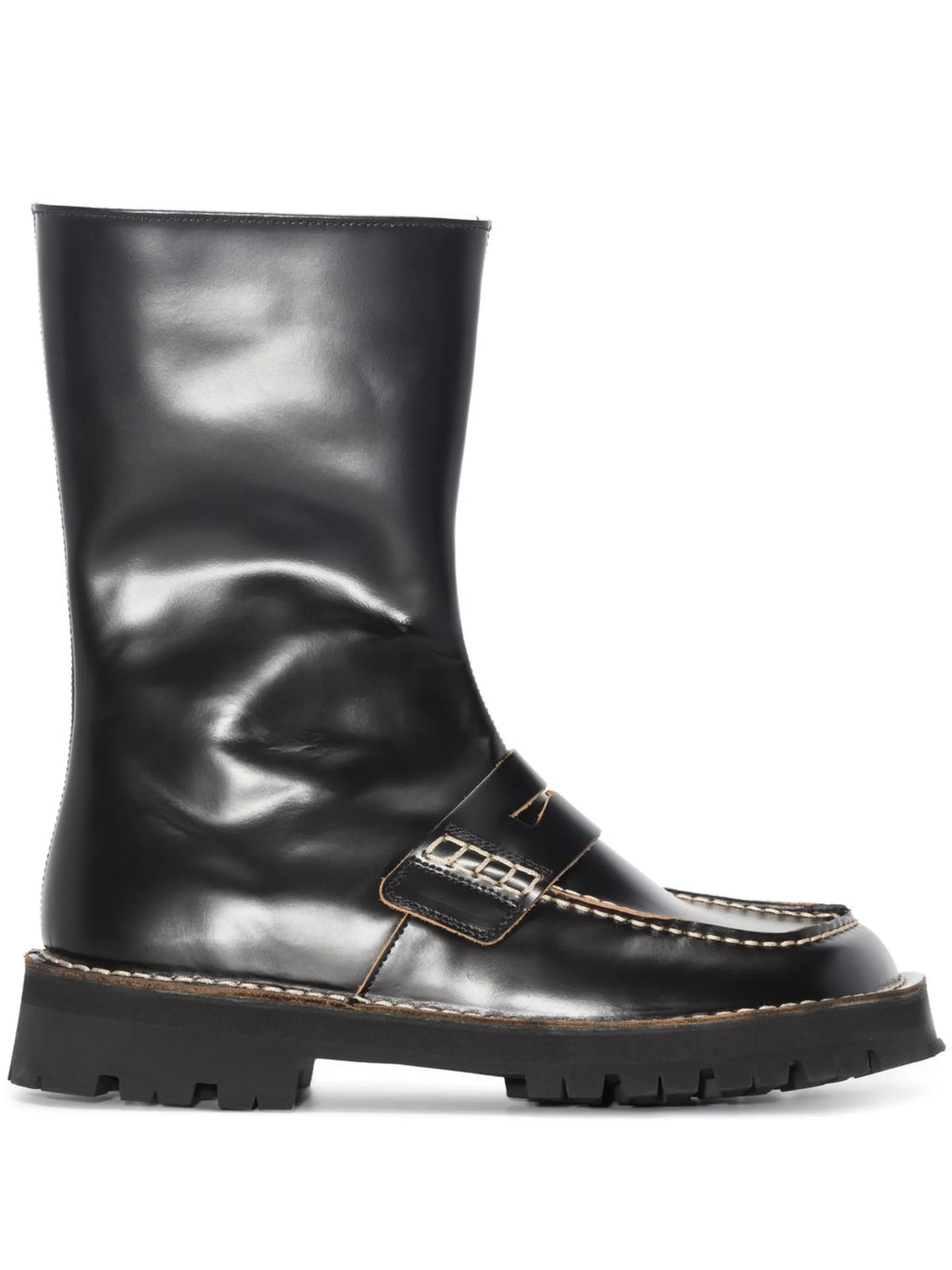 chunky zip-up boots