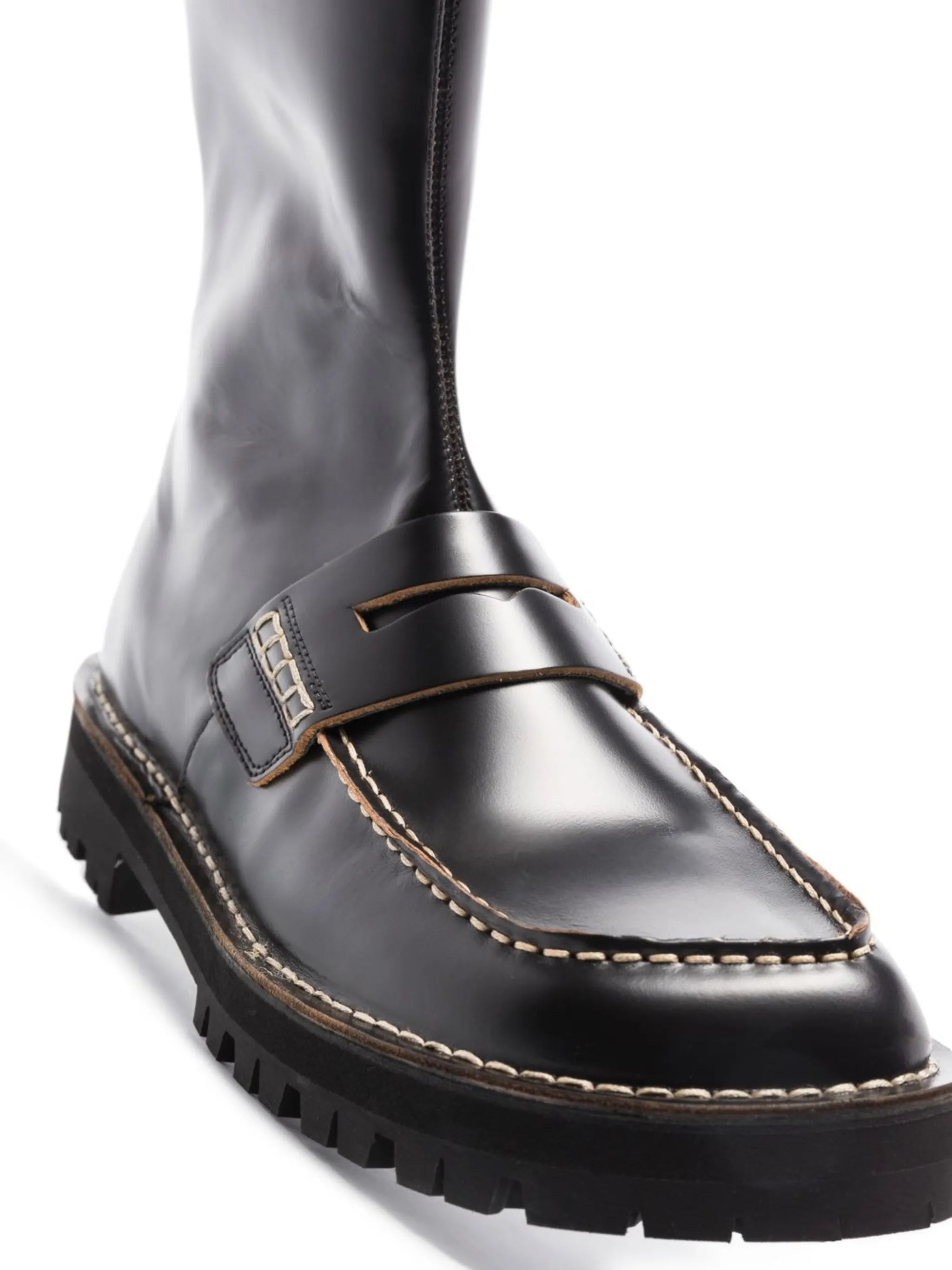 chunky zip-up boots