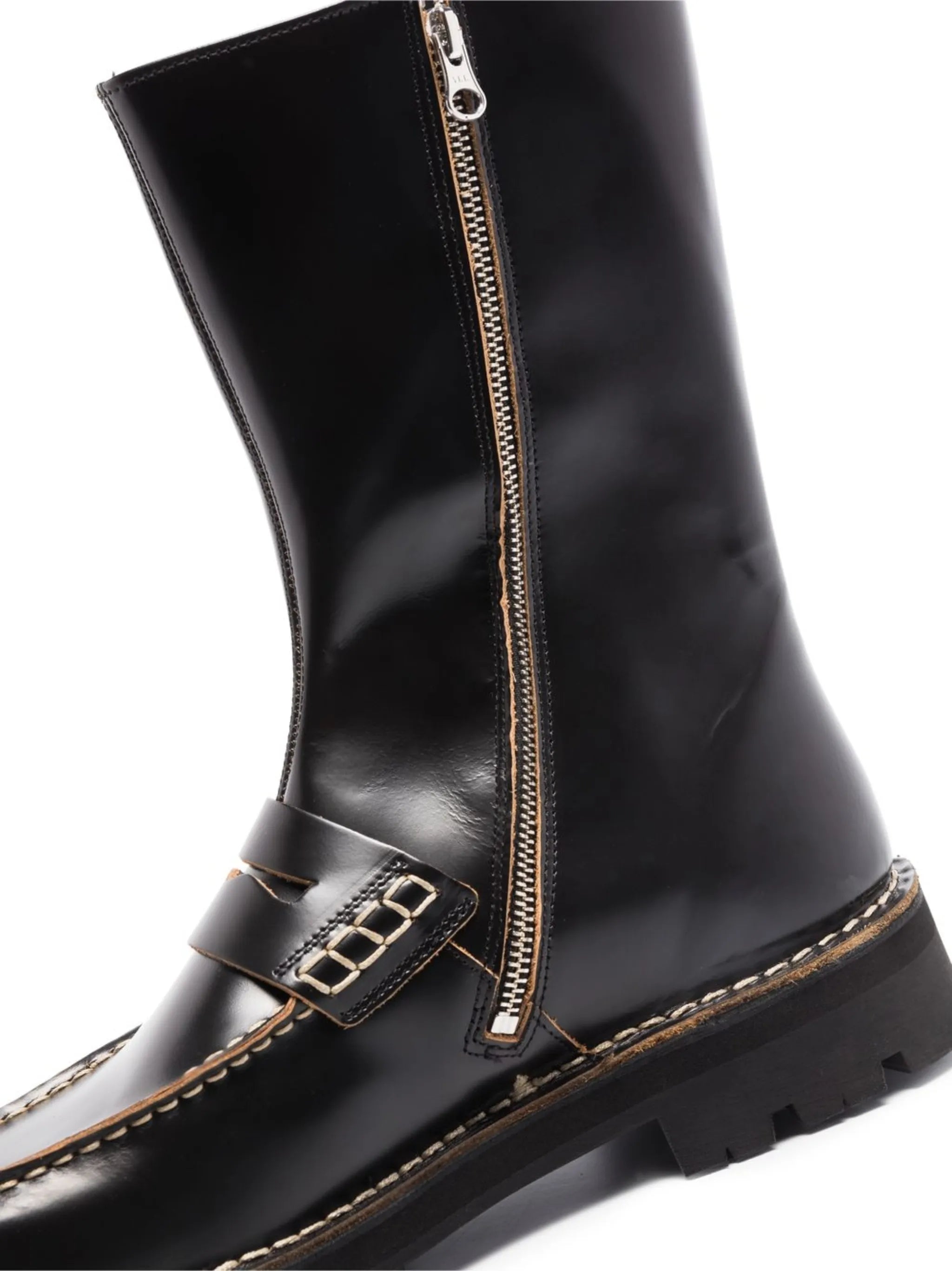 chunky zip-up boots