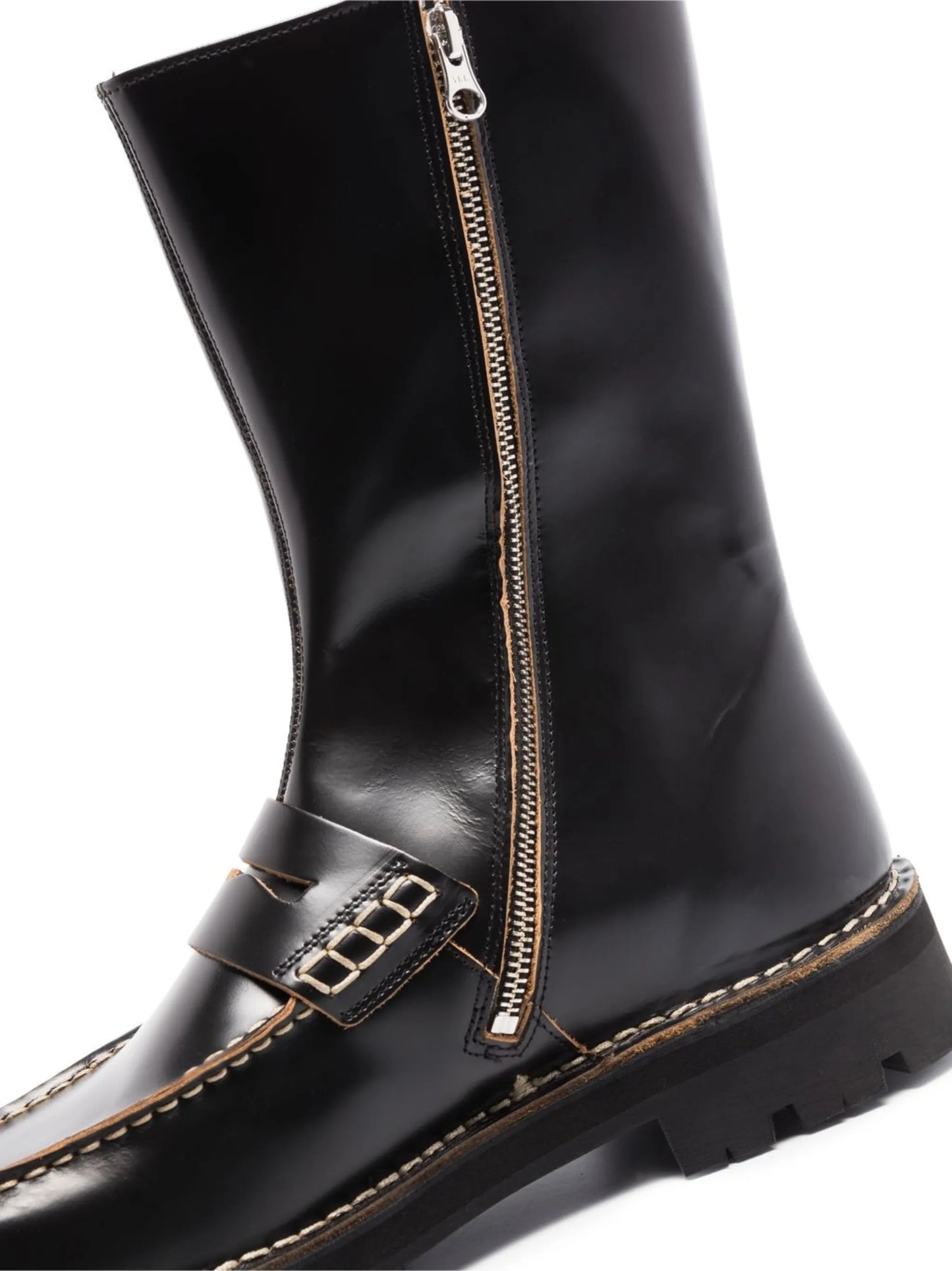 chunky zip-up boots