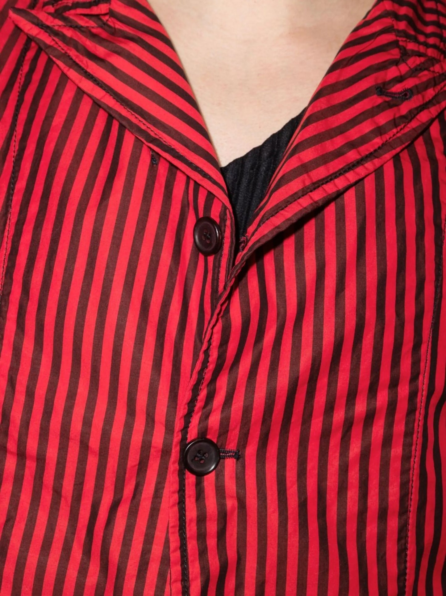 striped single-breasted blazer