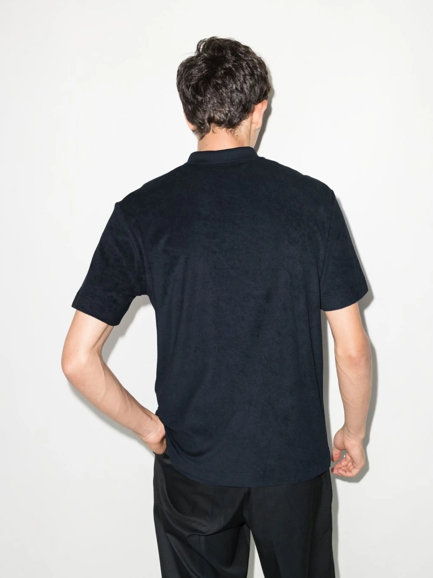 towelling short-sleeve polo shirt