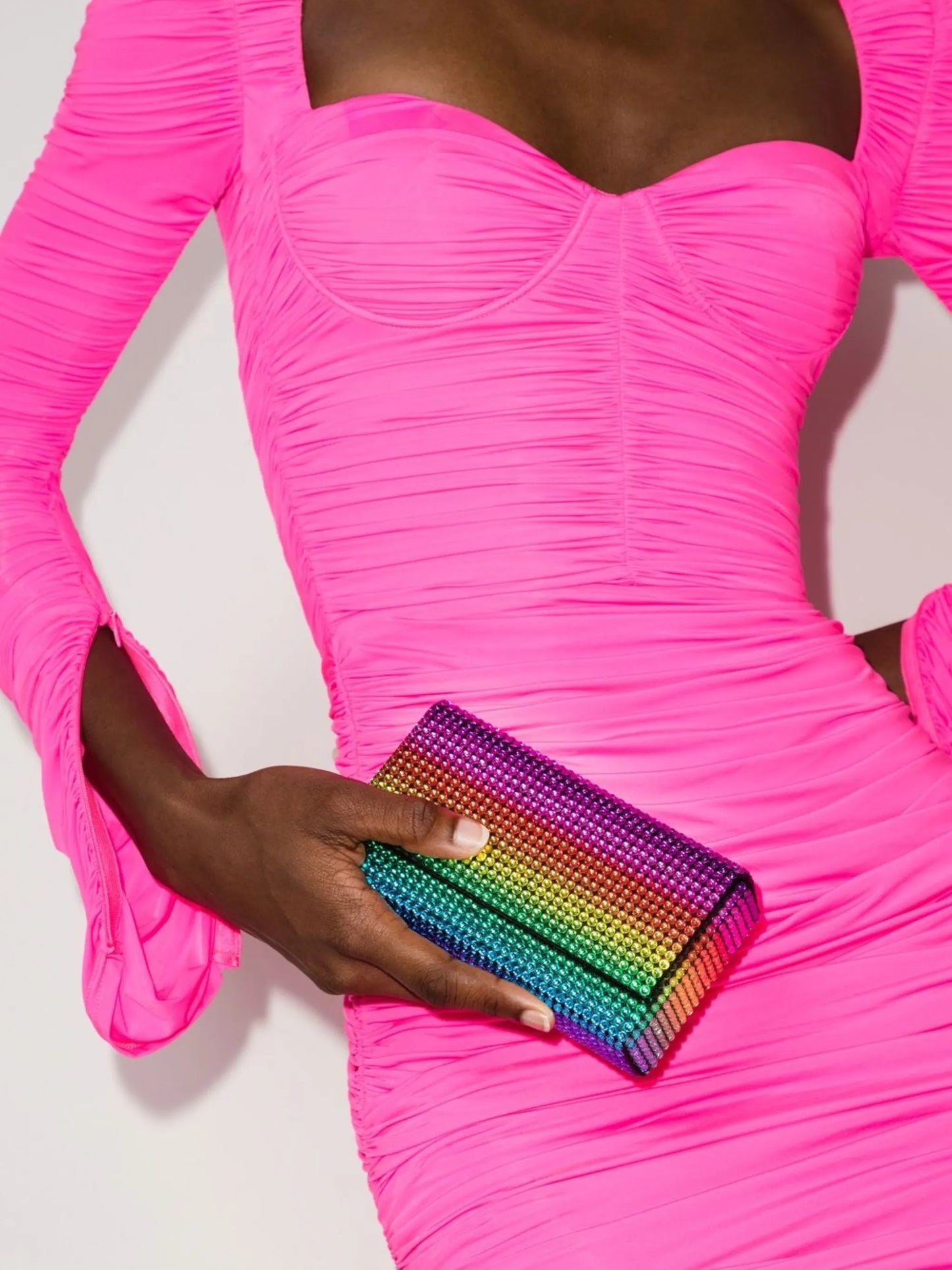 Paloma crystal-embellished clutch bag