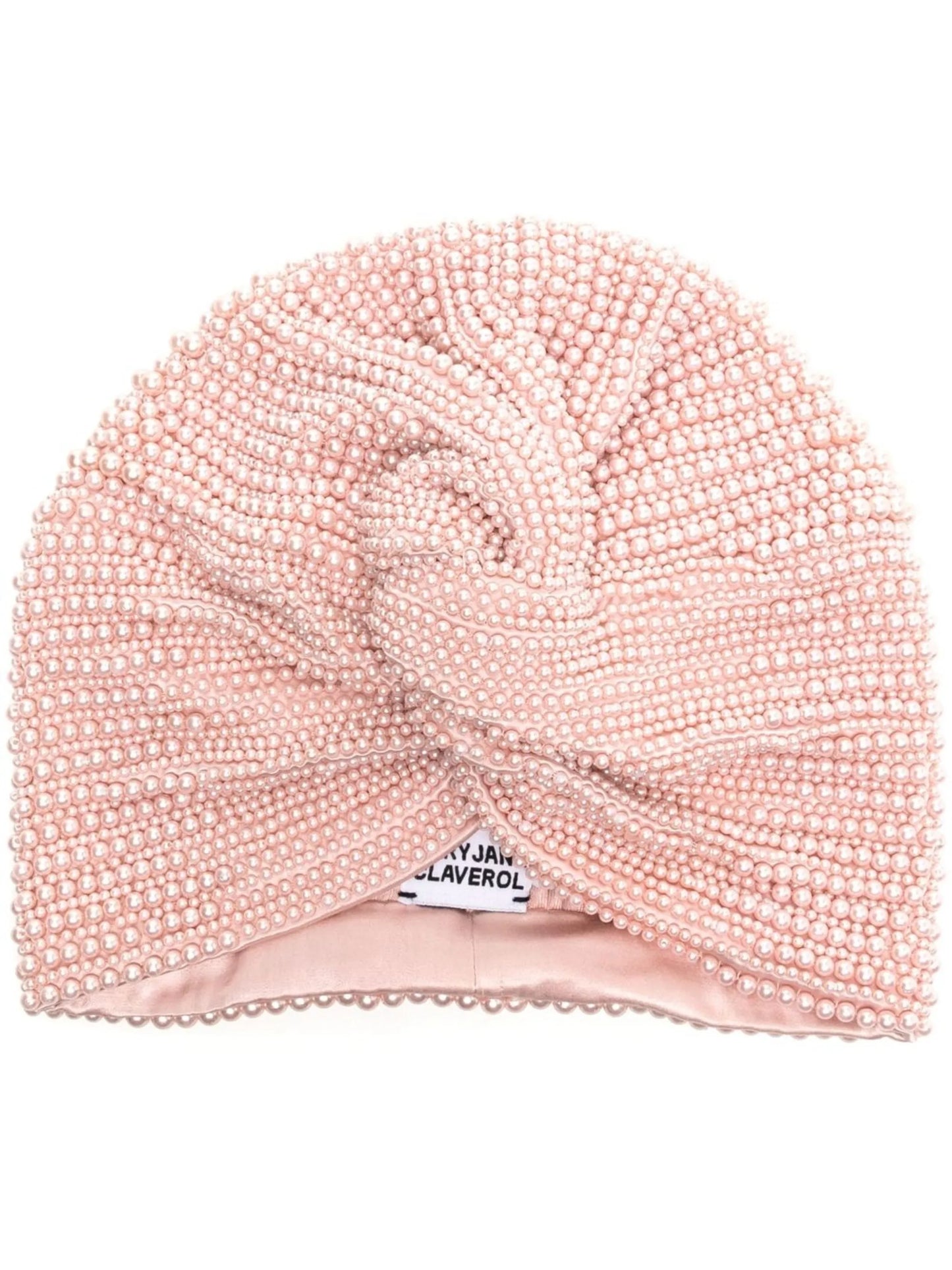 Frankie pearl knot-front wrap cap