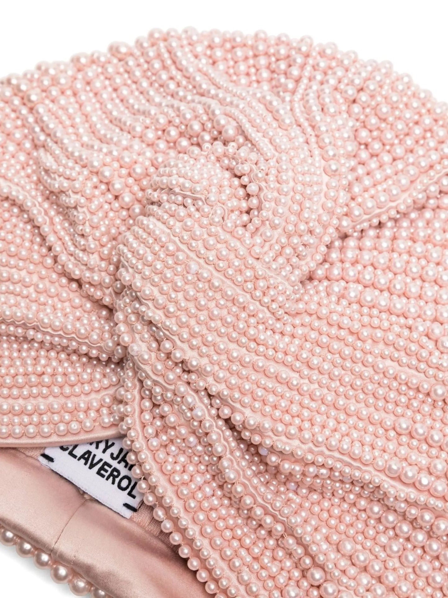Frankie pearl knot-front wrap cap