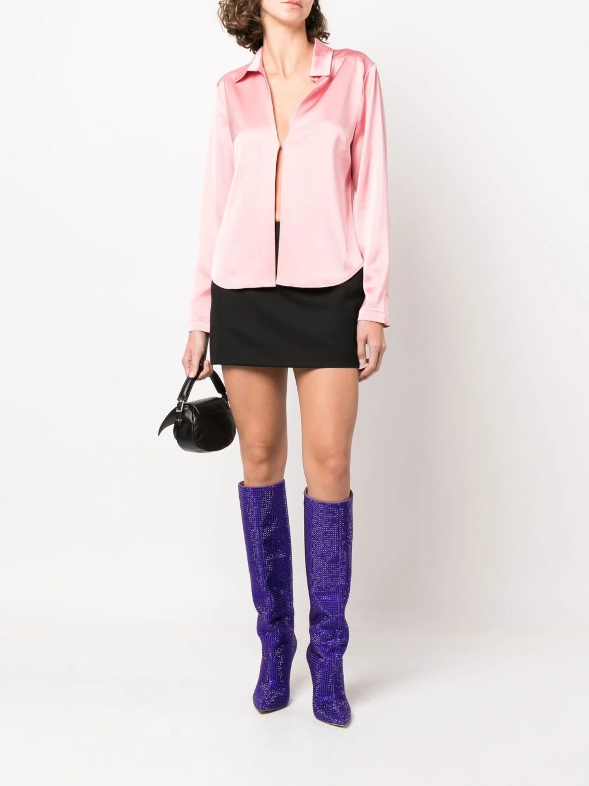 Sateen satin-finish shirt