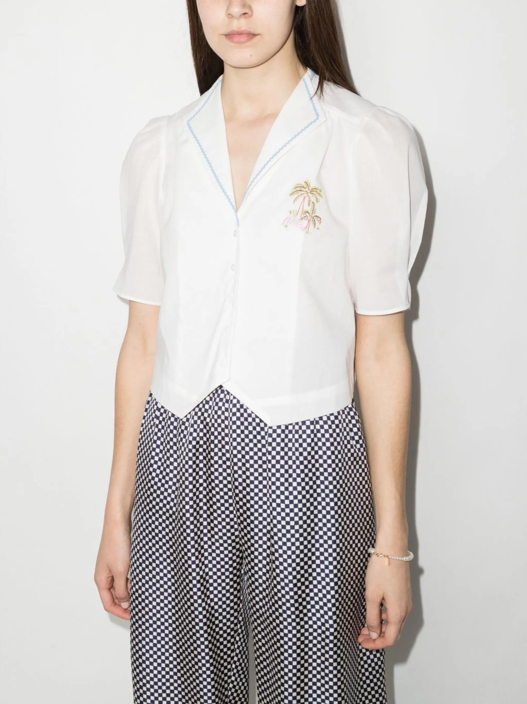 embroidered logo shirt