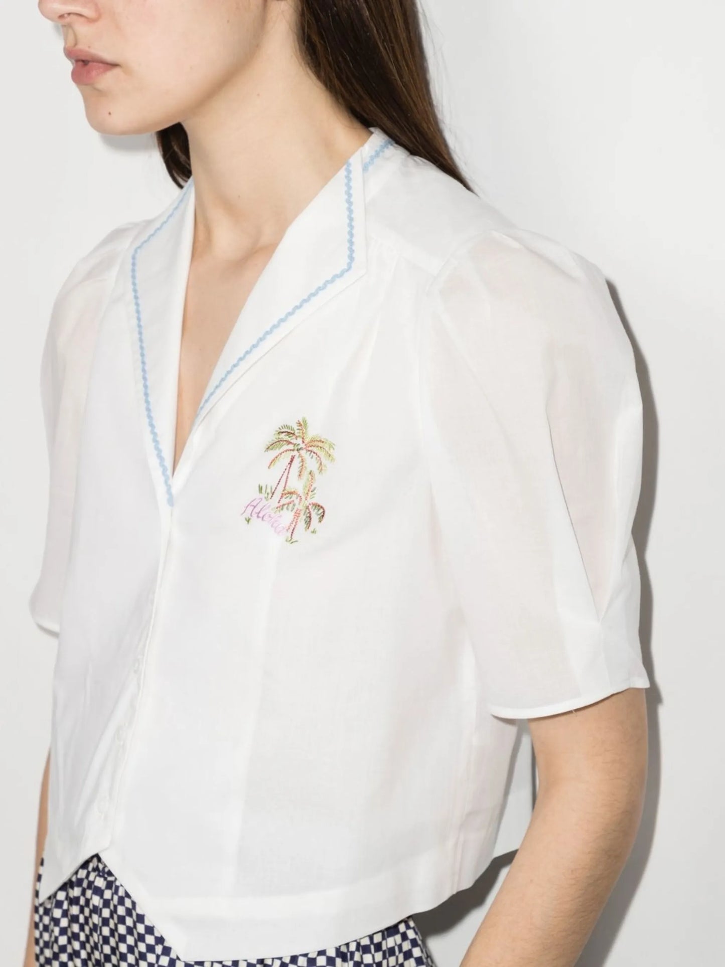 embroidered logo shirt