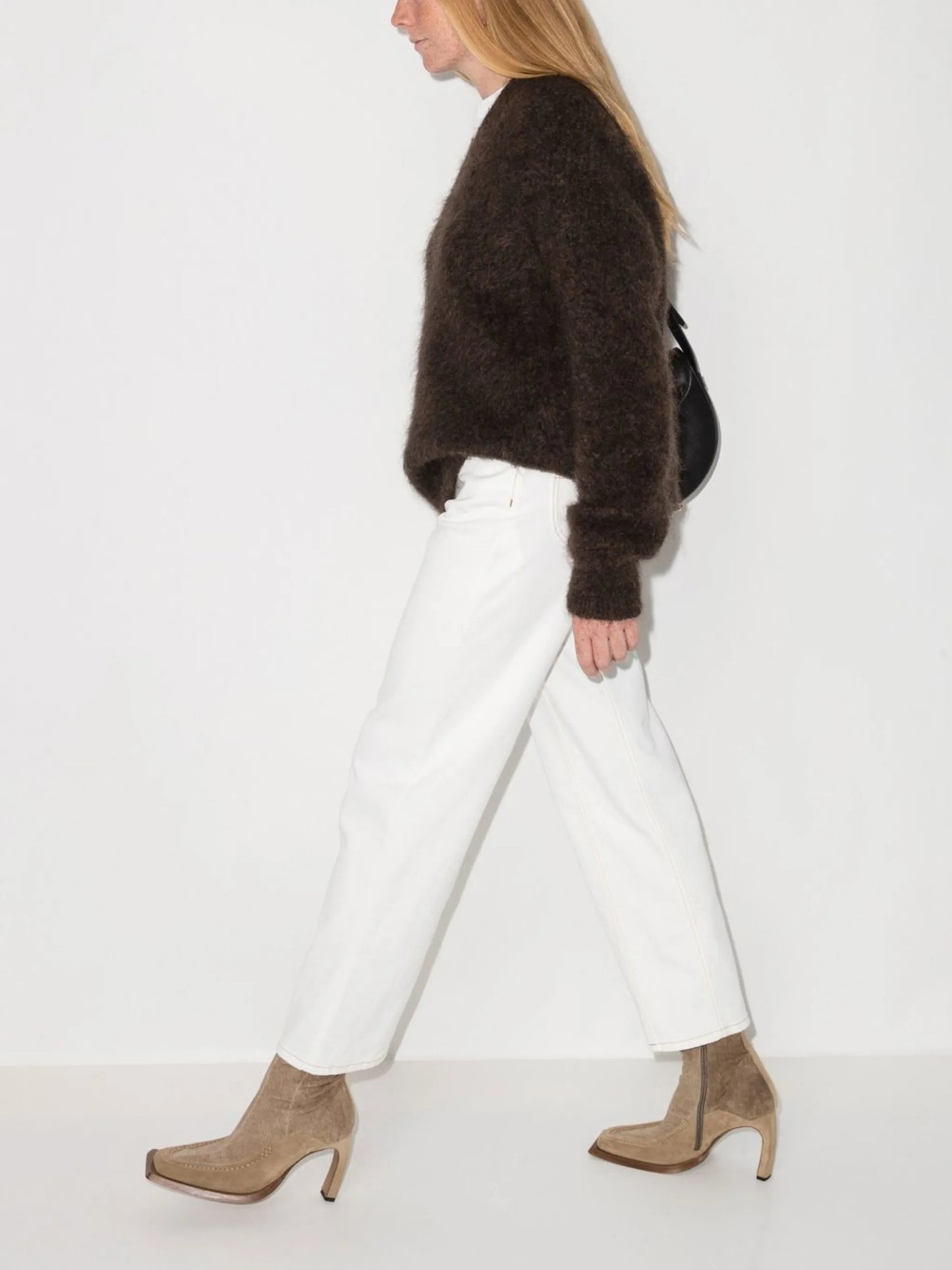 high-rise cropped jeans