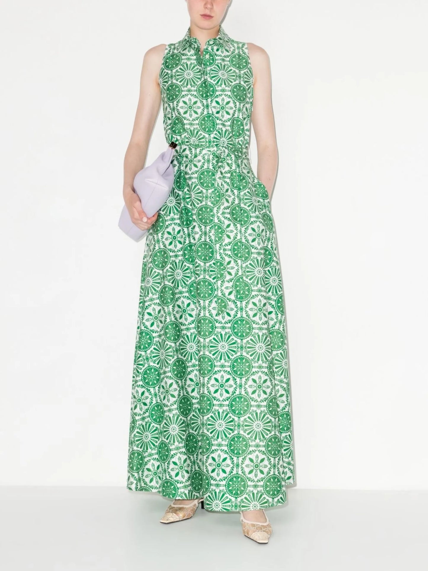 Paloma graphic-print cotton maxi dress
