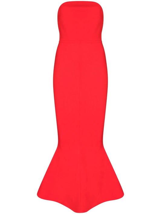 Amara strapless flared gown