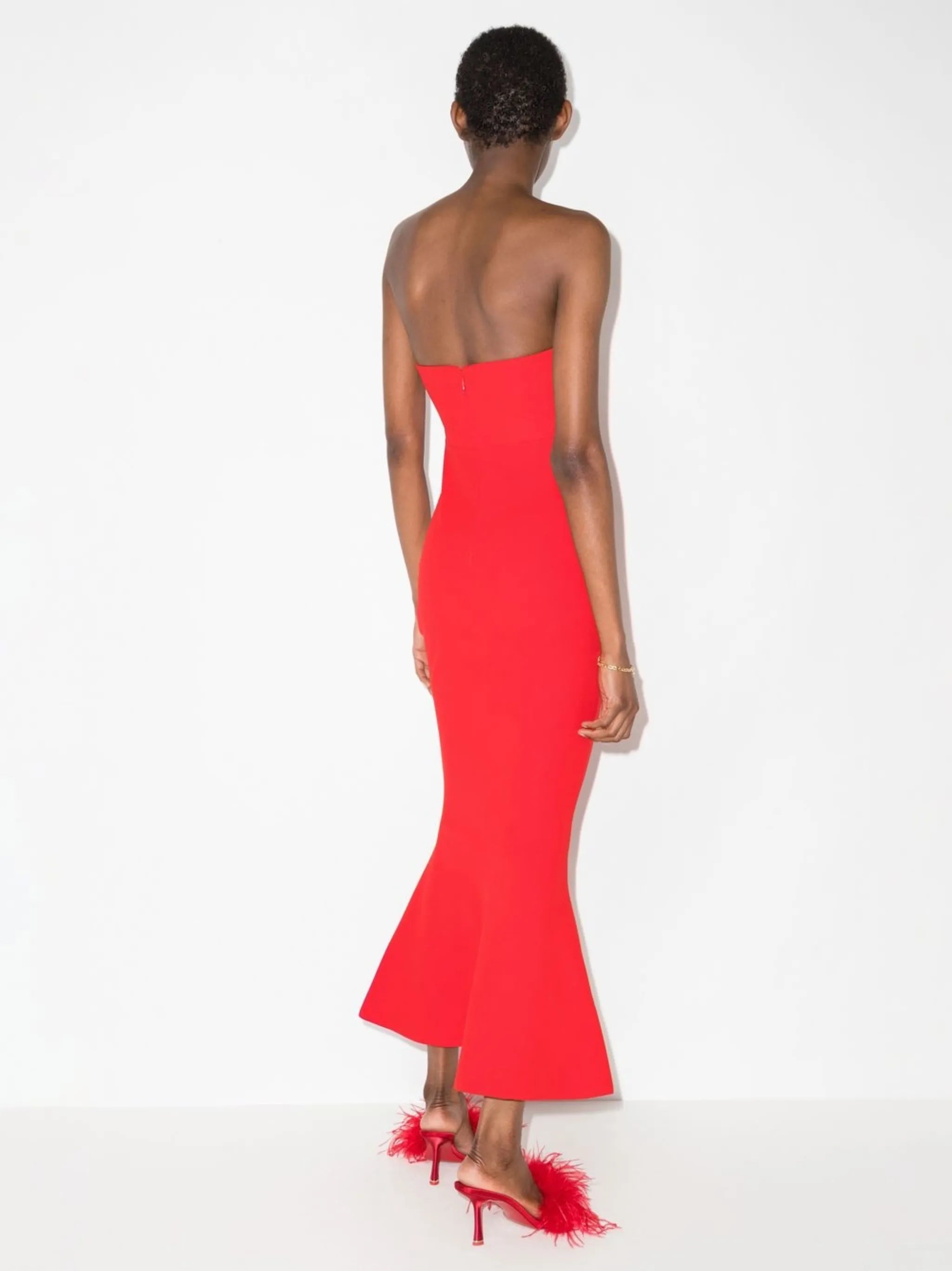 Amara strapless flared gown