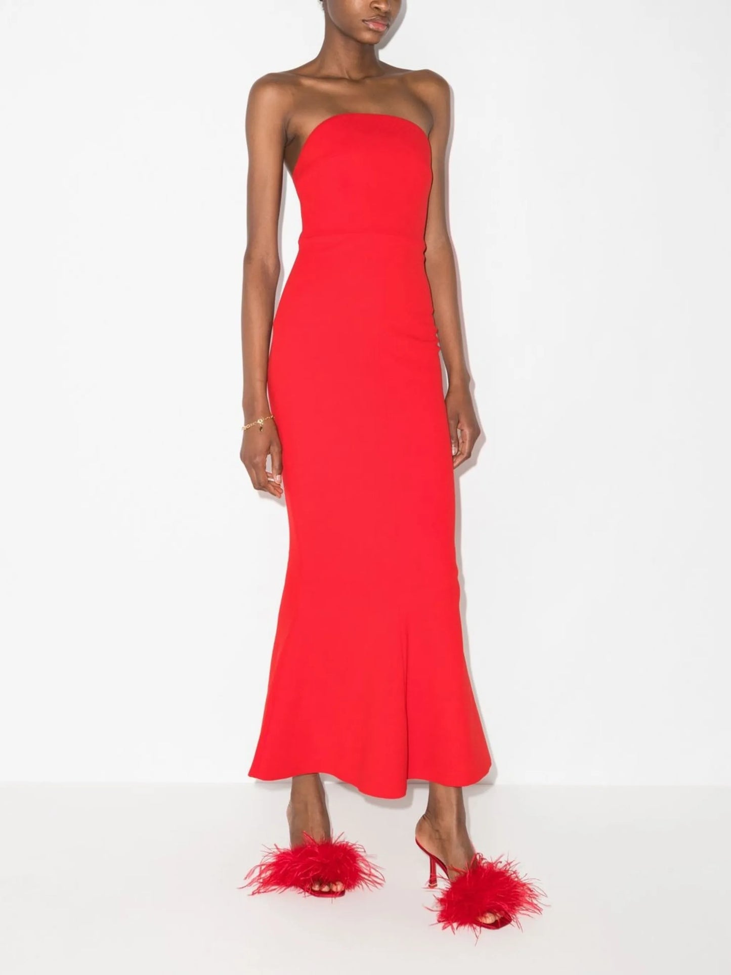Amara strapless flared gown