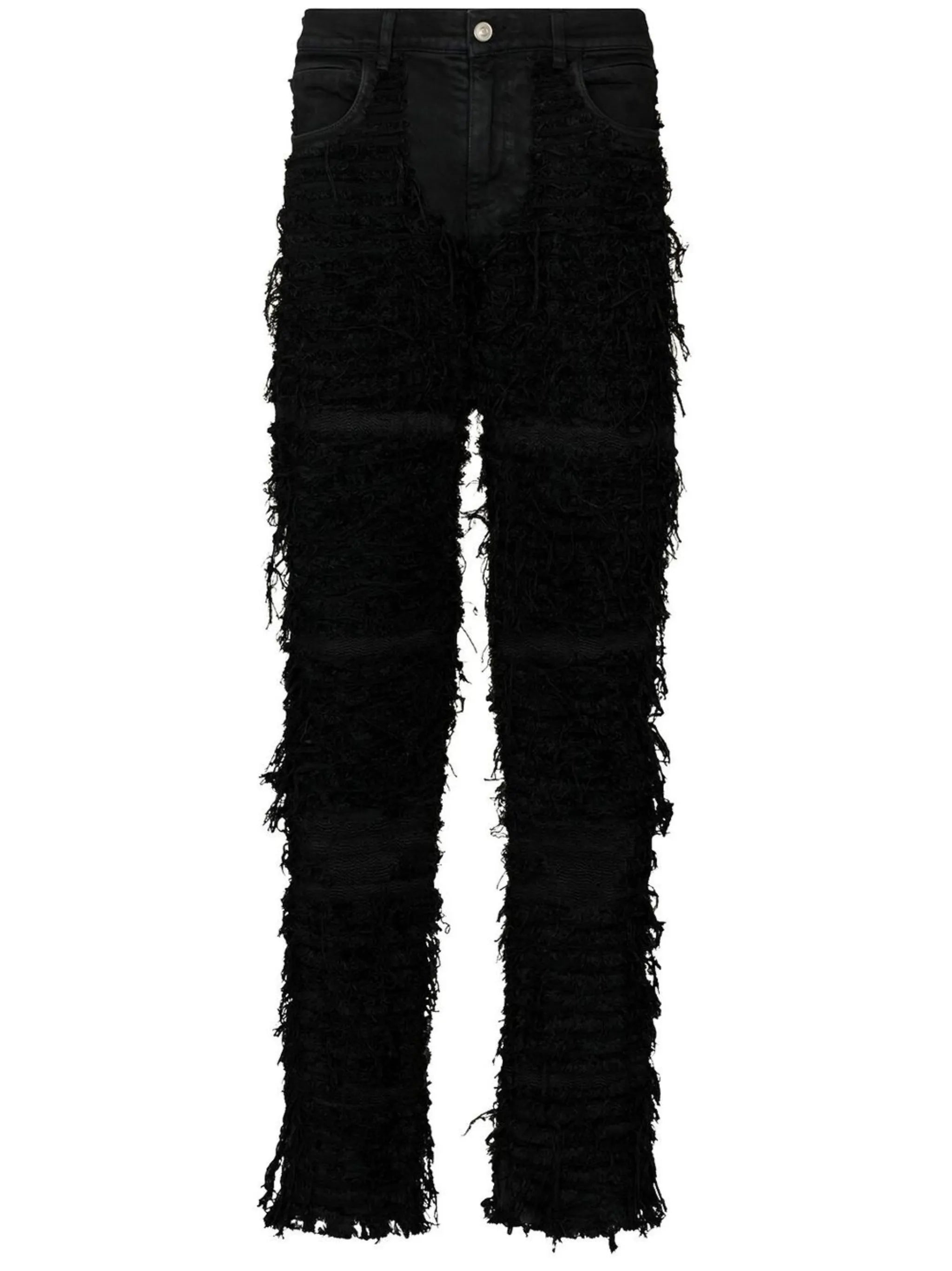 x Blackmeans distressed straight-leg jeans