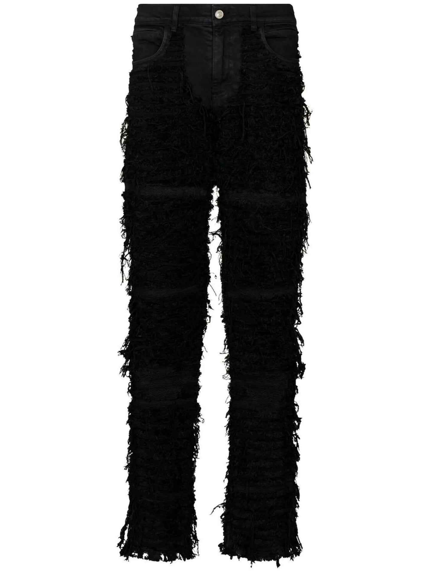 x Blackmeans distressed straight-leg jeans