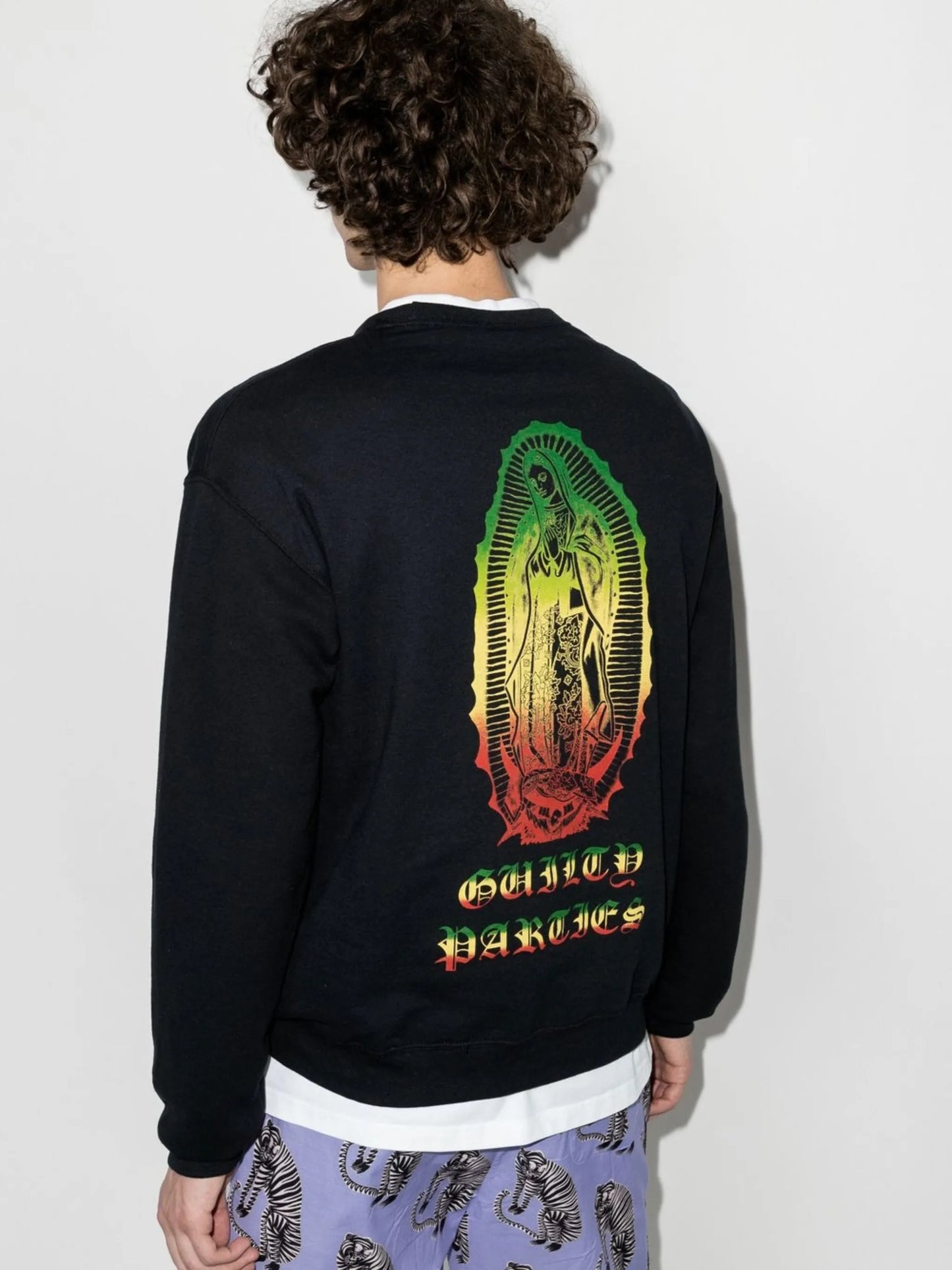 logo-print crew neck sweatshirt