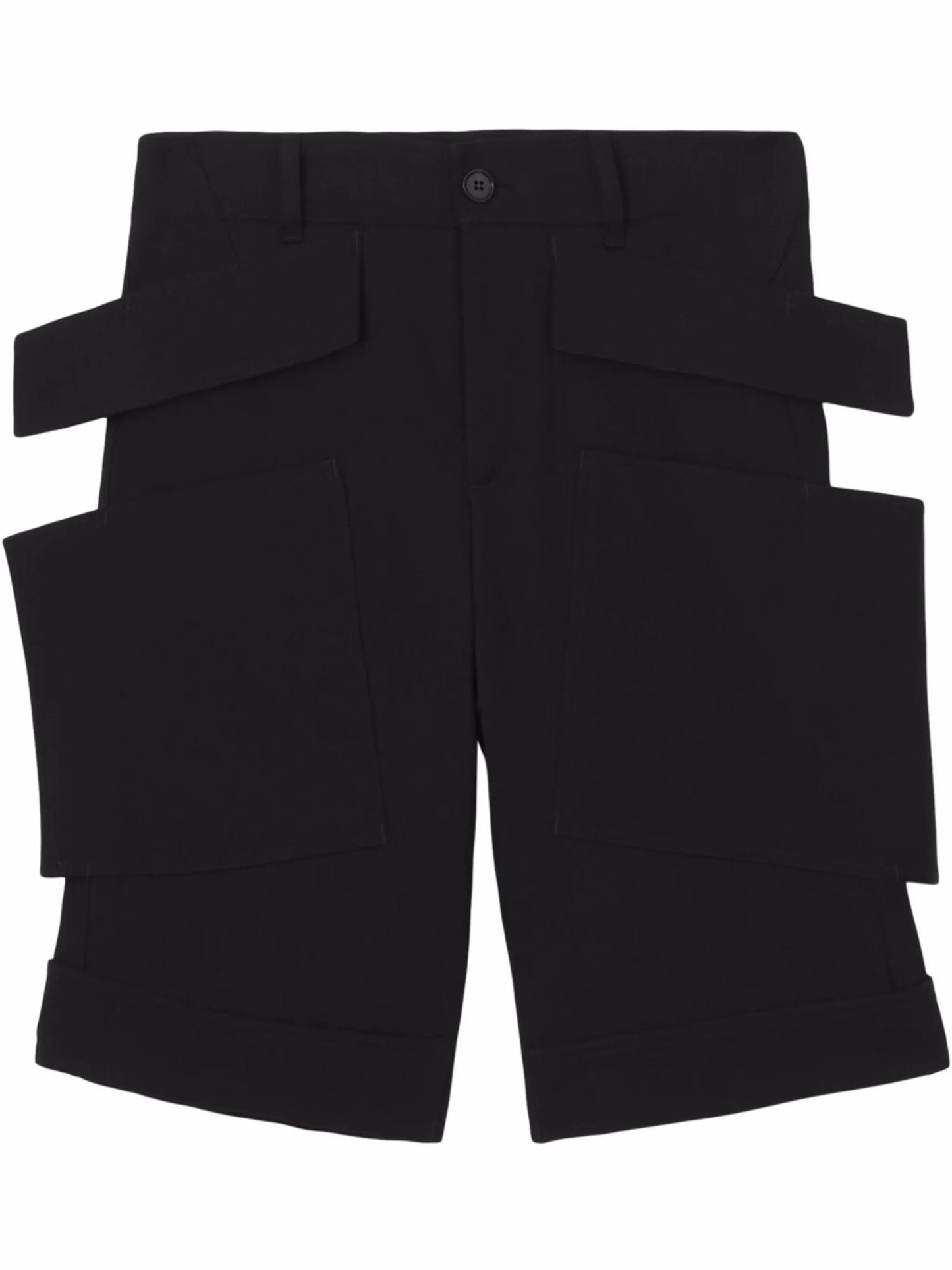 panel-detail wool shorts
