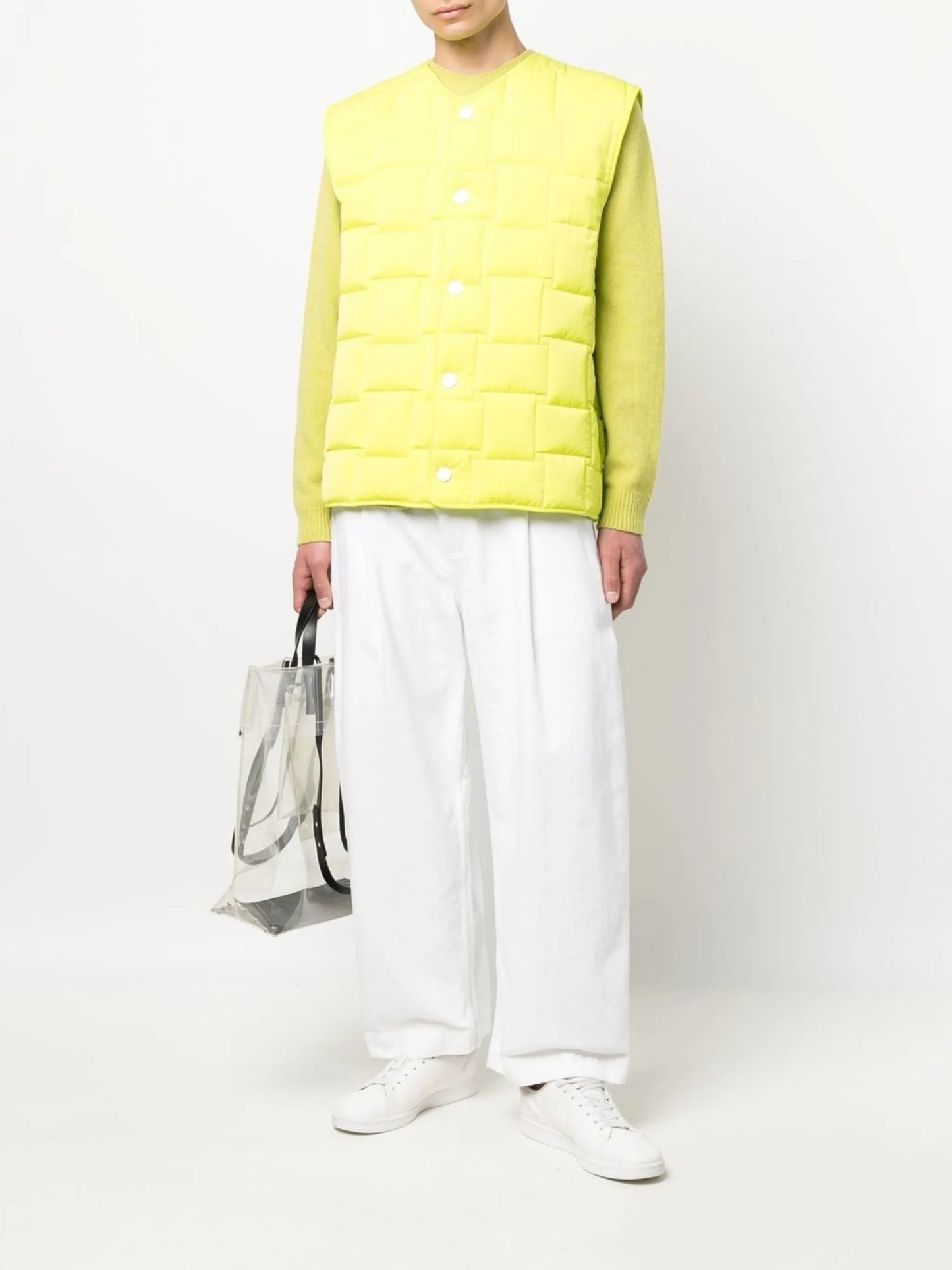 quilted press-stud gilet