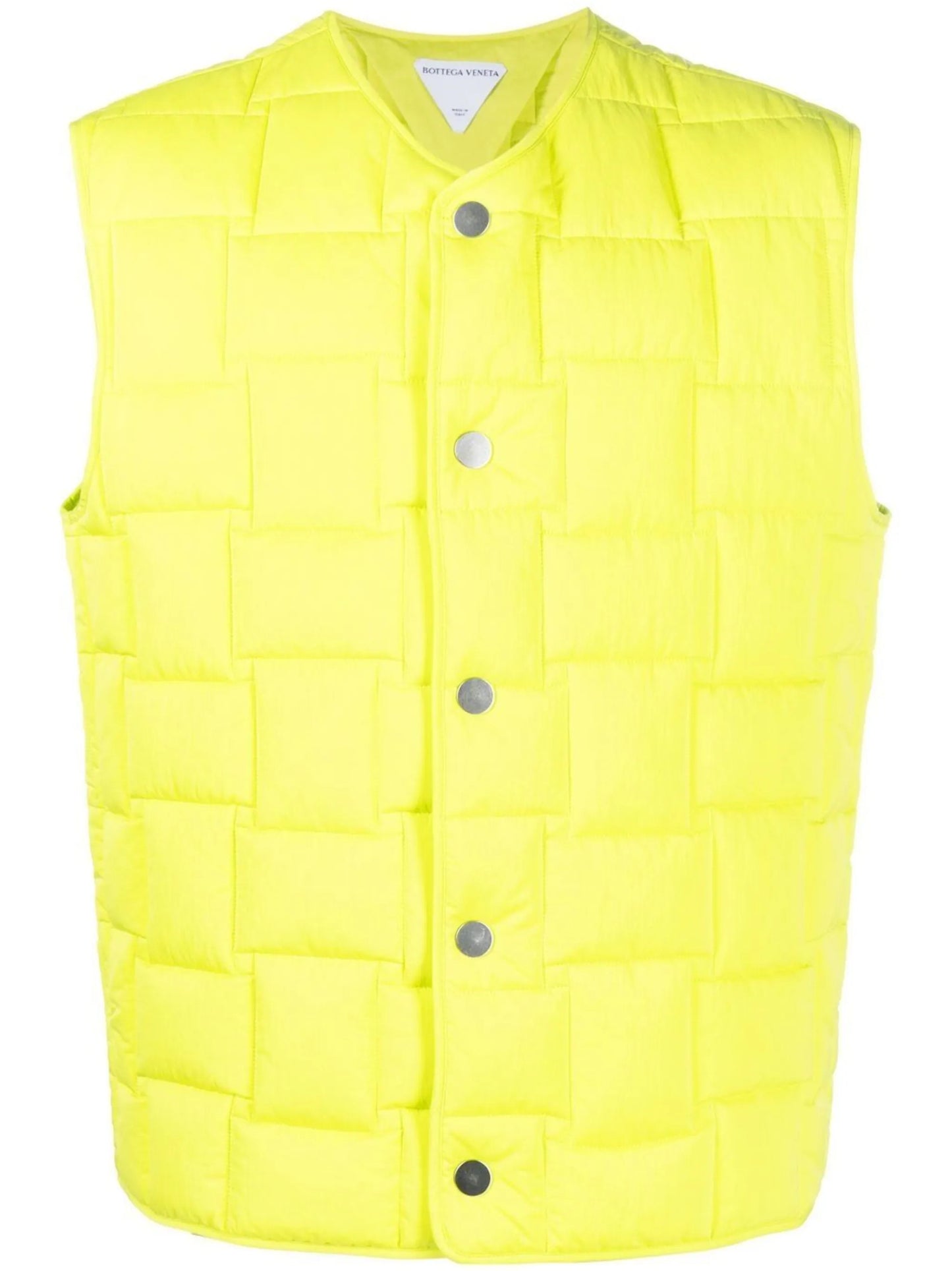 quilted press-stud gilet