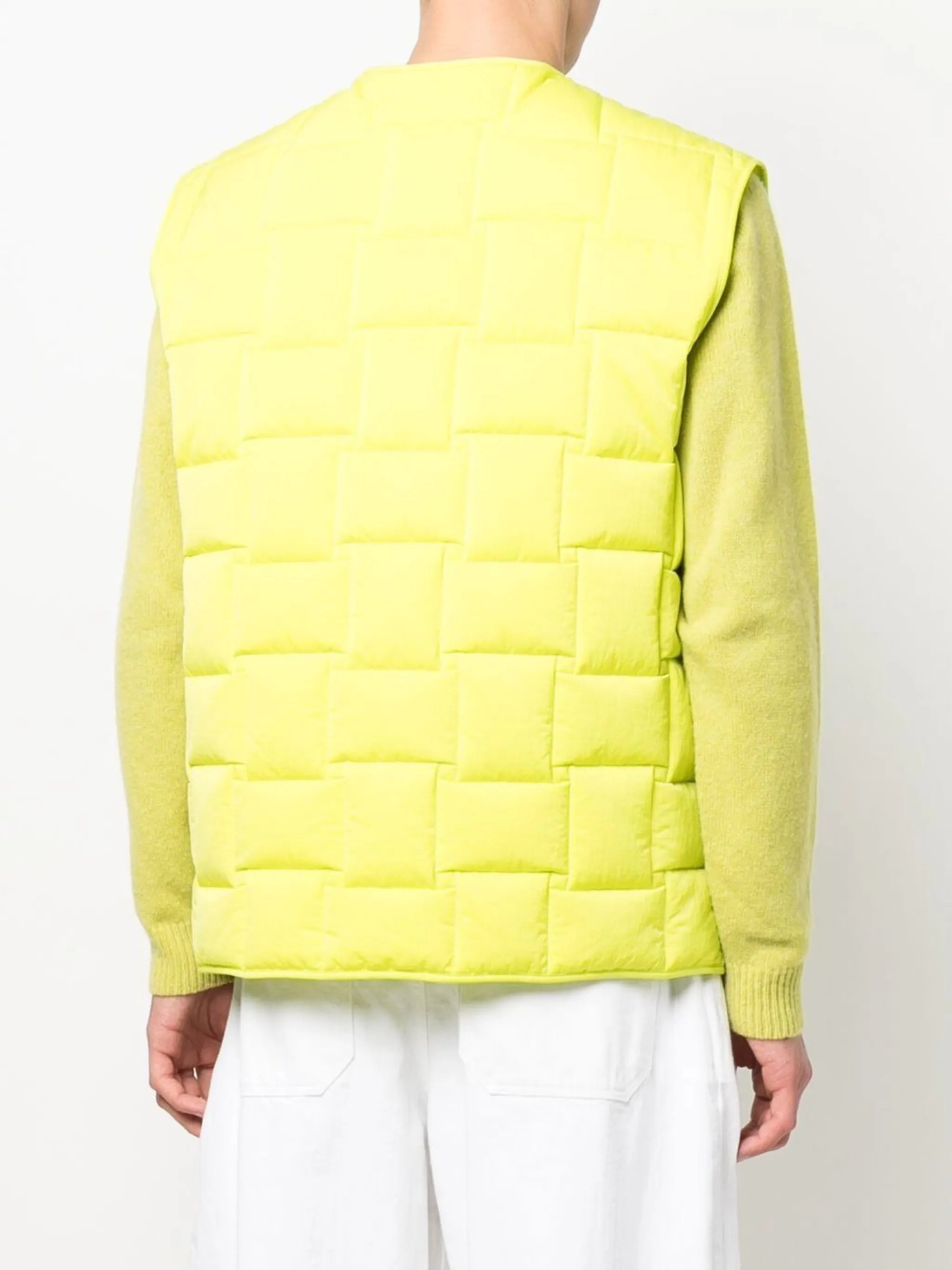 quilted press-stud gilet