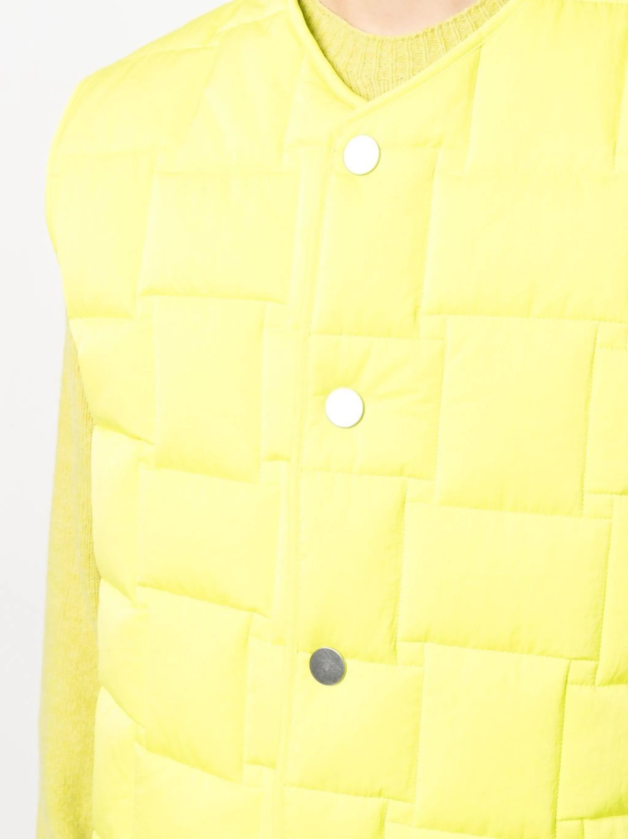 quilted press-stud gilet