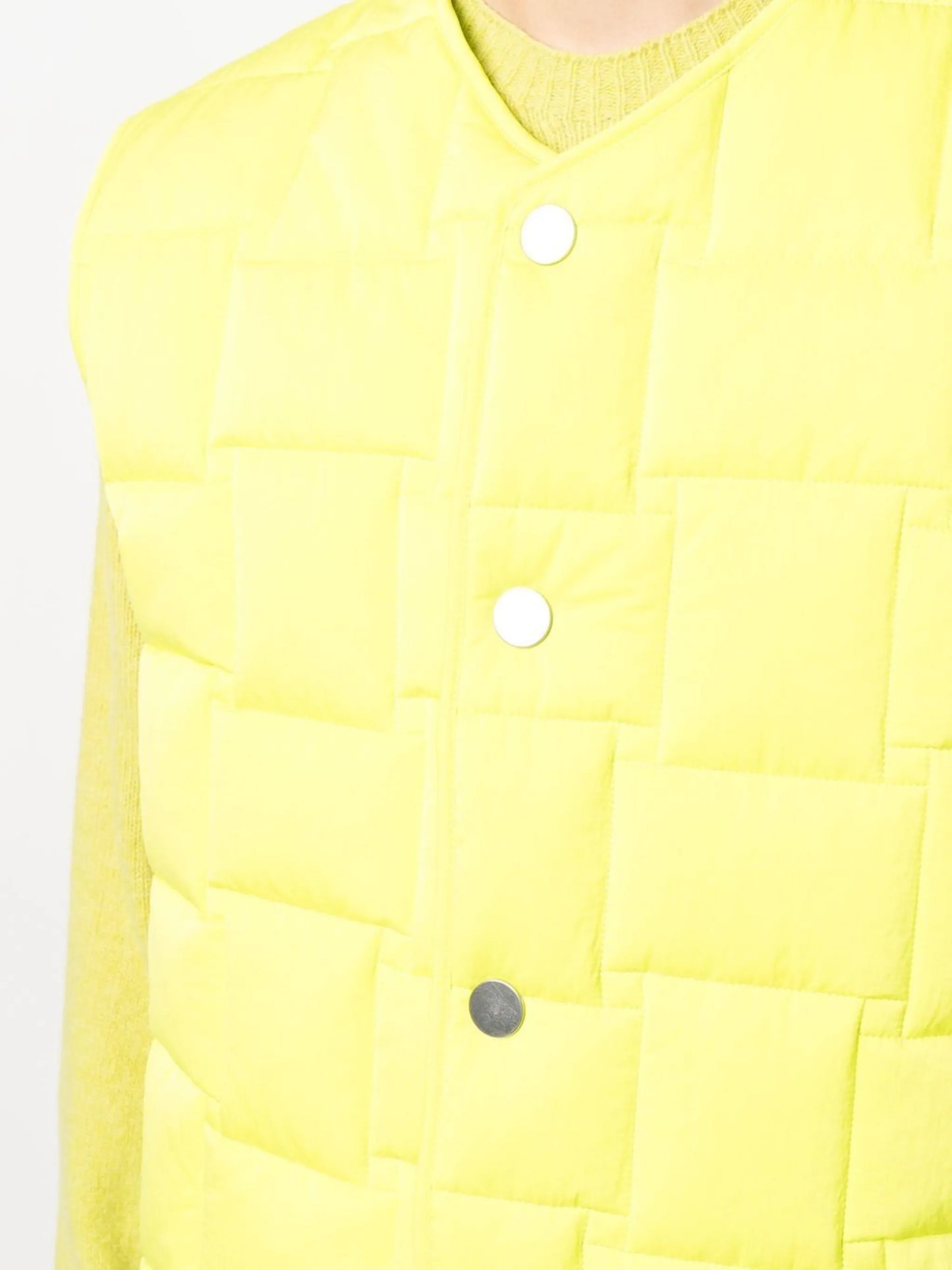 quilted press-stud gilet