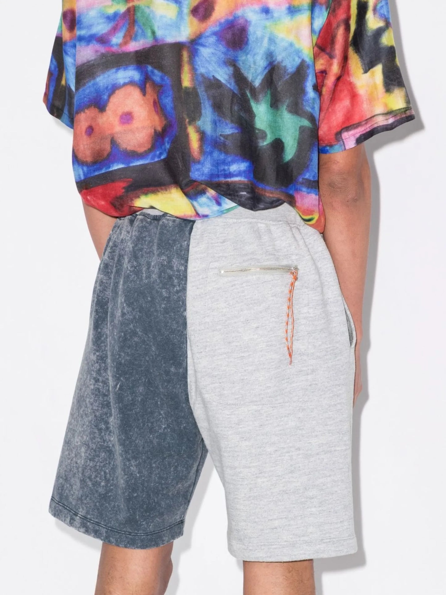 colour-block track shorts