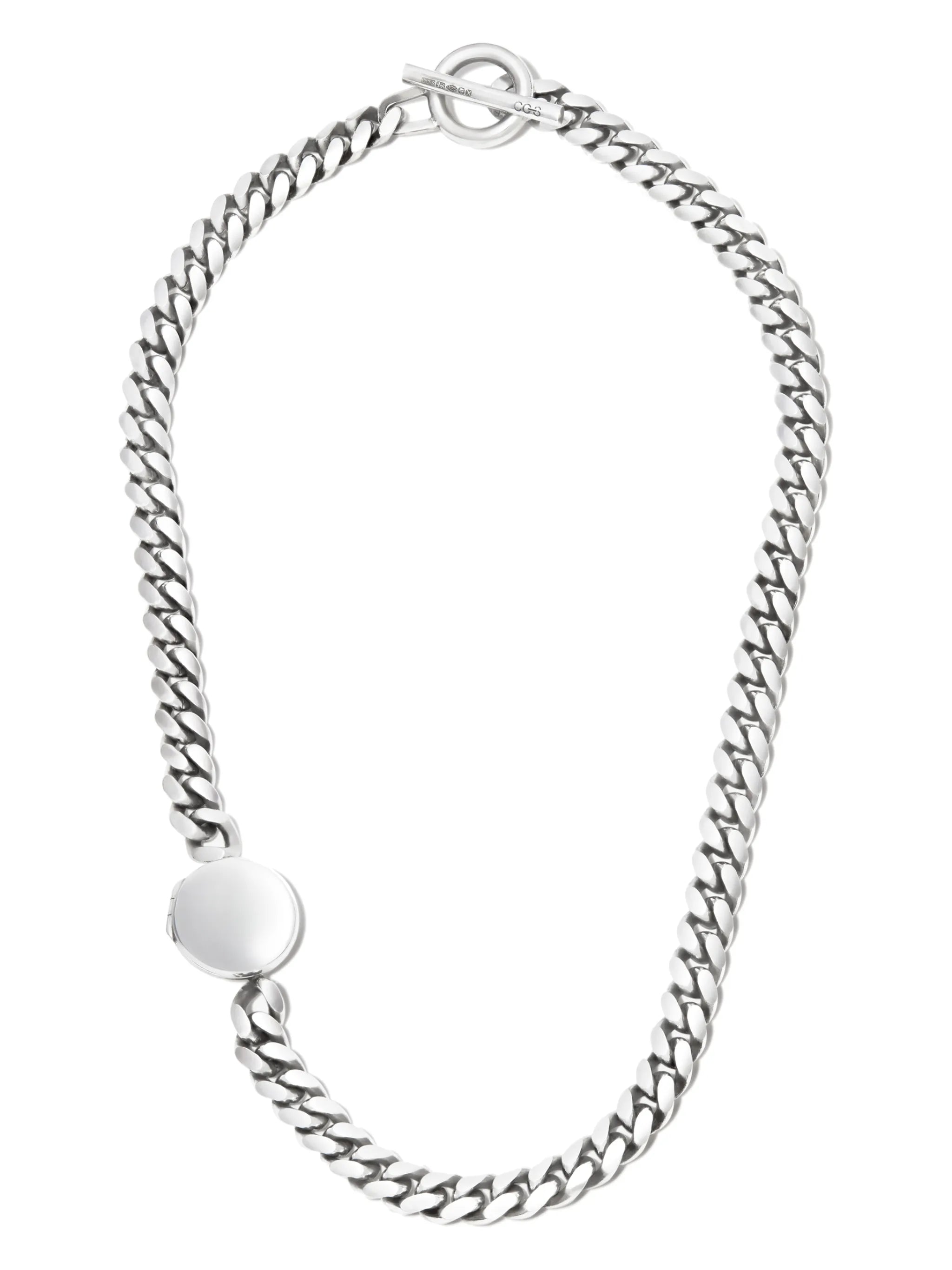 locket curb chain necklace