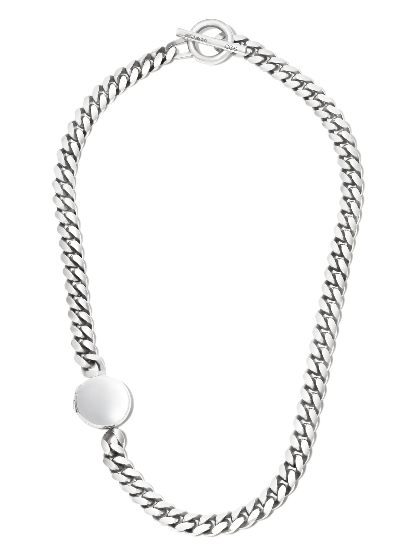 locket curb chain necklace