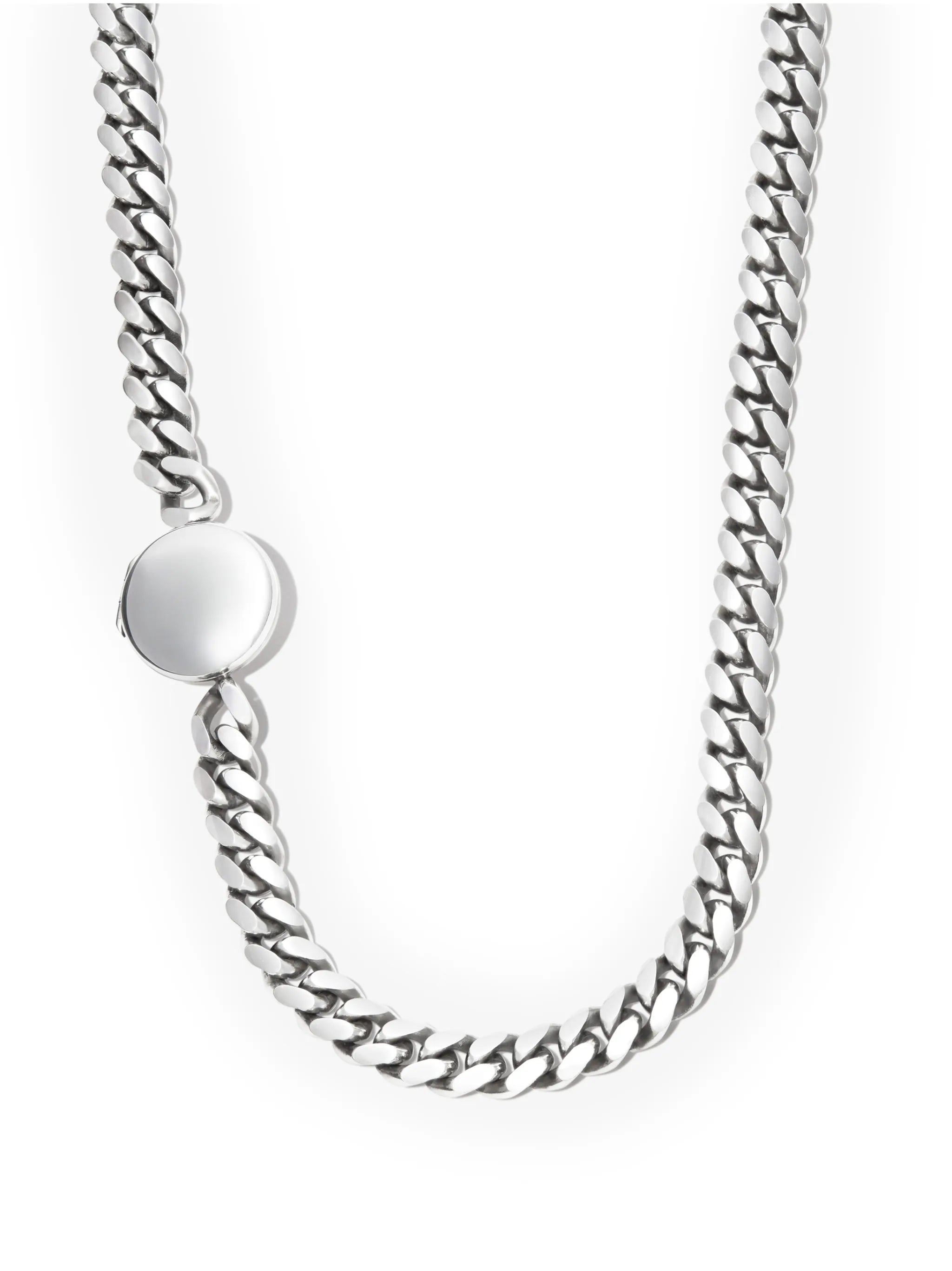 locket curb chain necklace