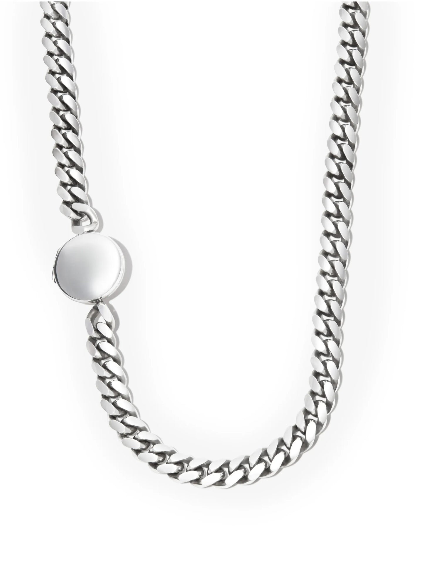 locket curb chain necklace