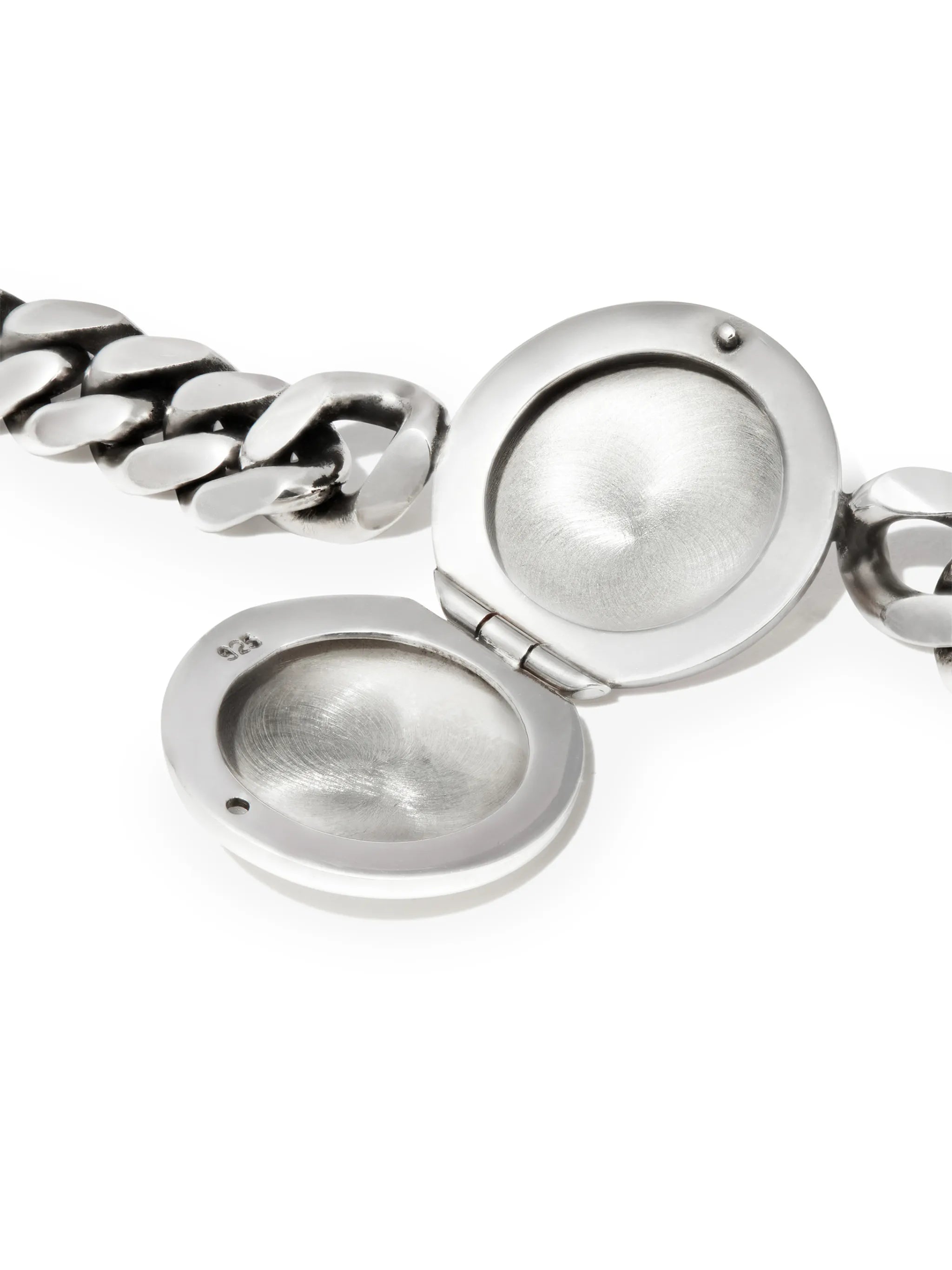locket curb chain necklace