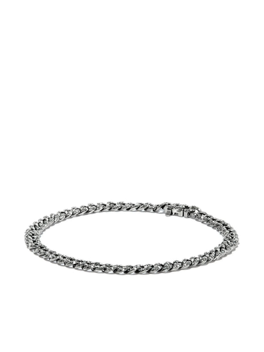 18kt white gold diamond flat link bracelet