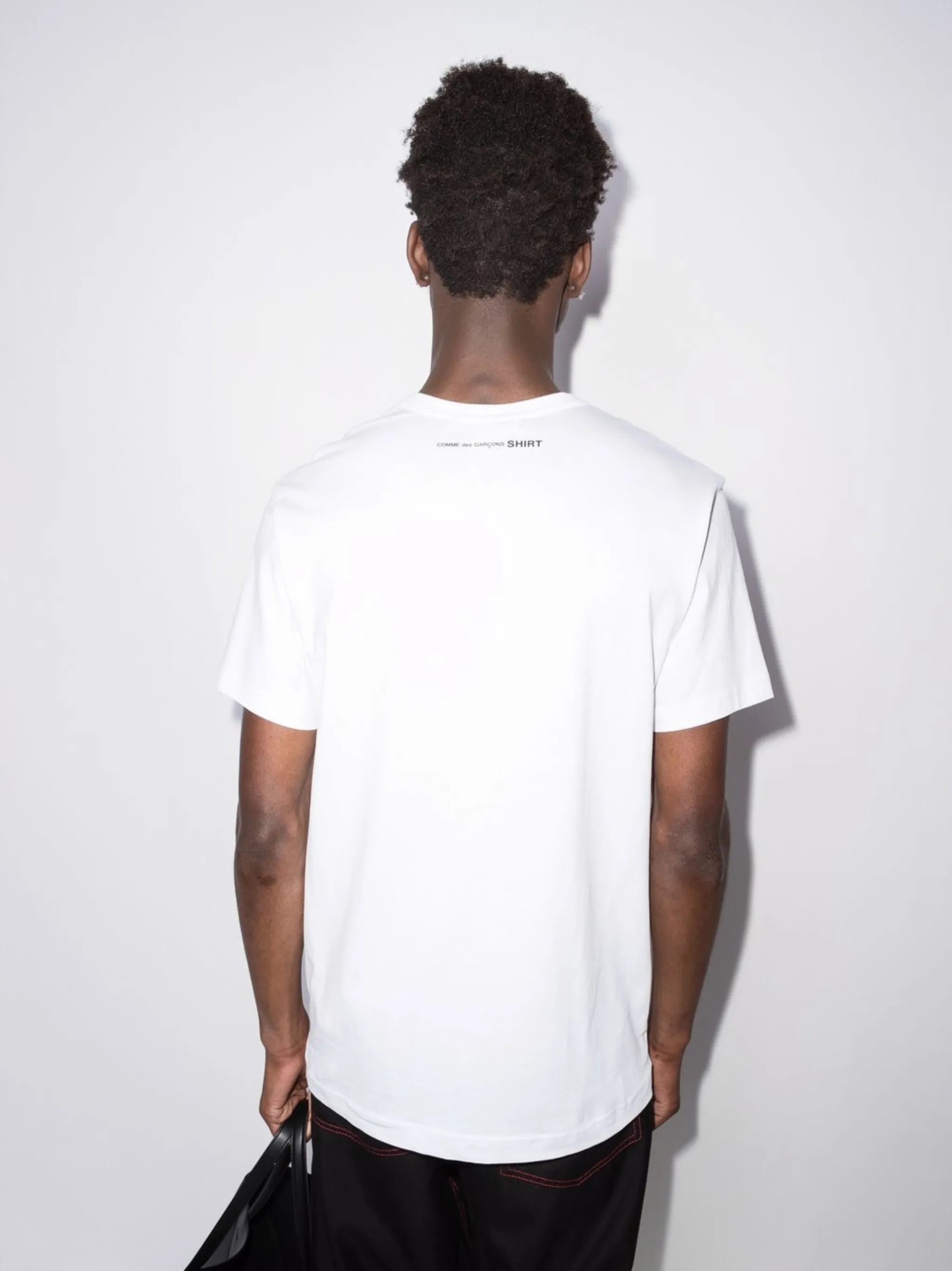 rear-logo cotton T-shirt